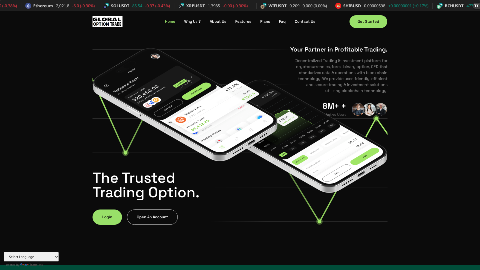 Screenshot of globoptiont.top