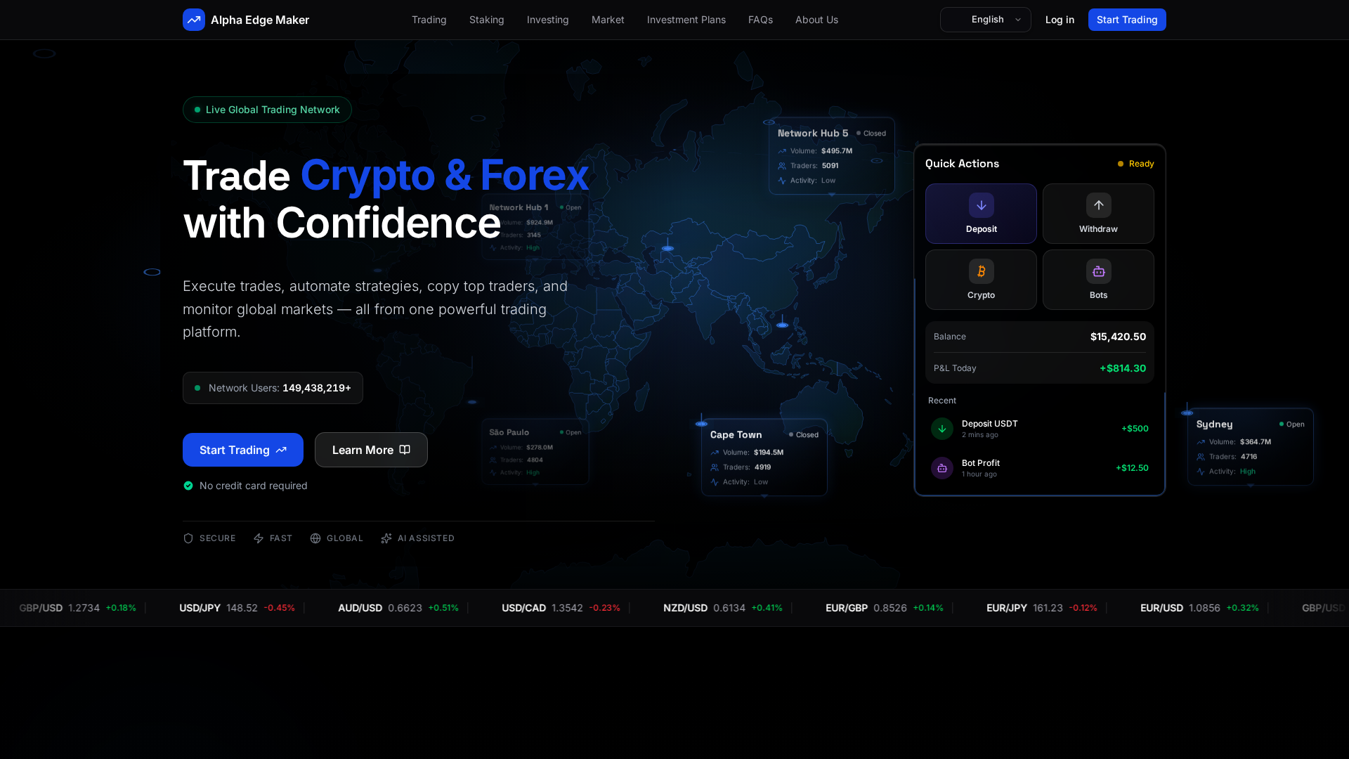 Screenshot of alphaedgemaker.today