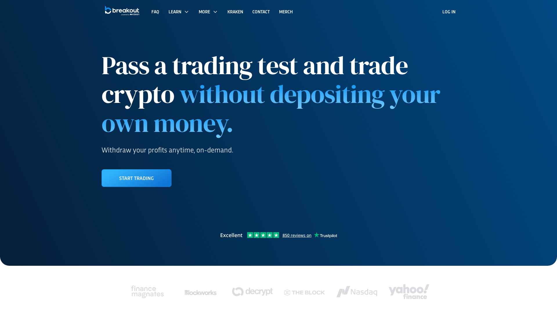 Screenshot of breakoutprop.io