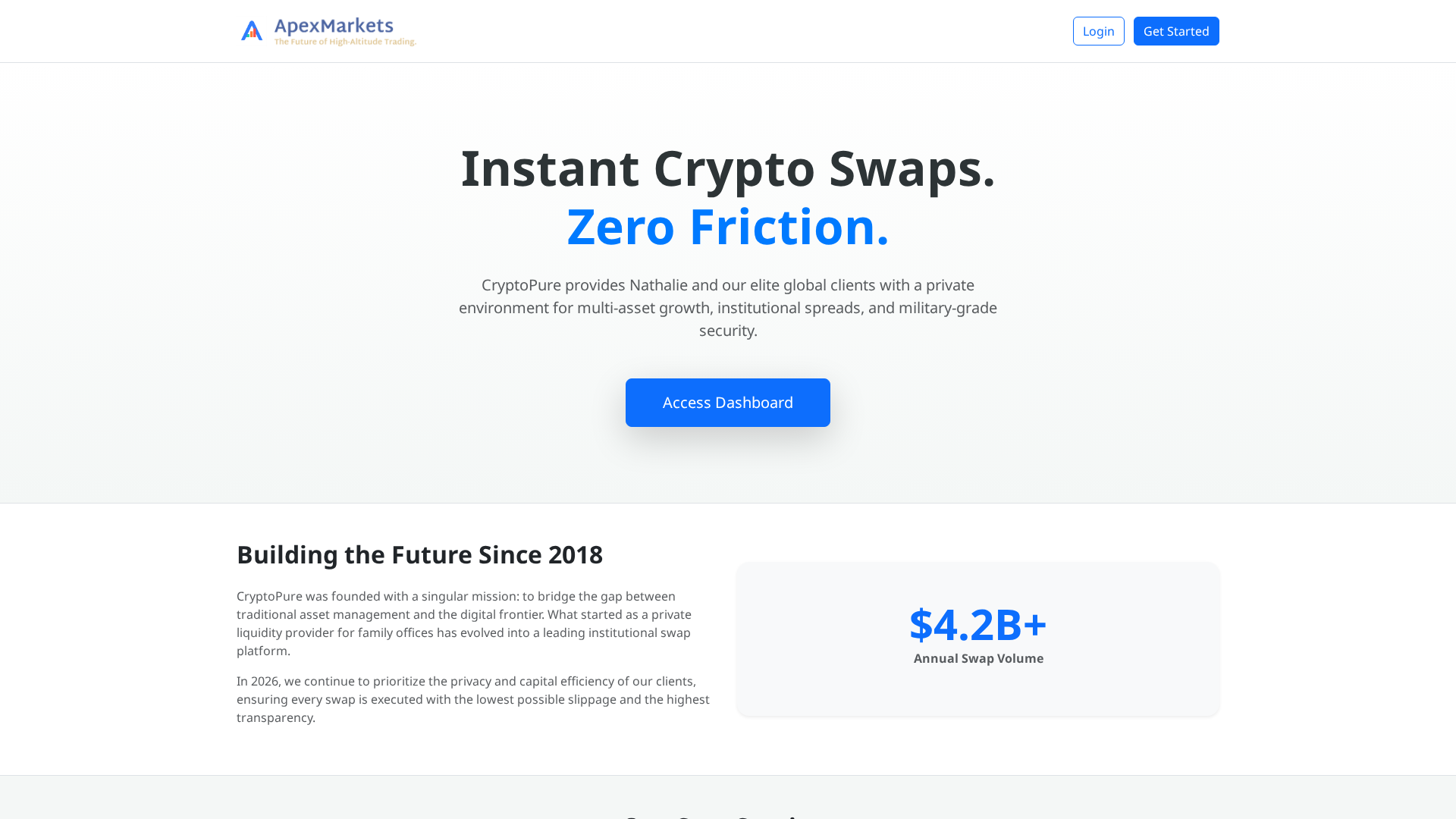 Screenshot of apex-markets.org