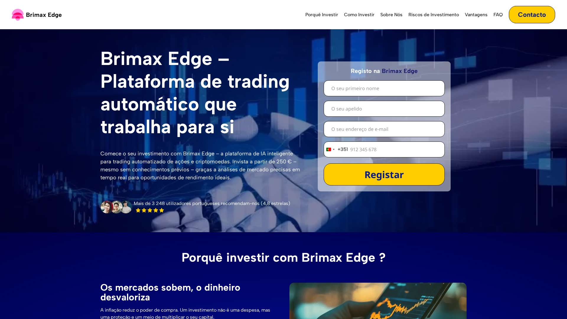 Screenshot of brimaxedge-pt.com