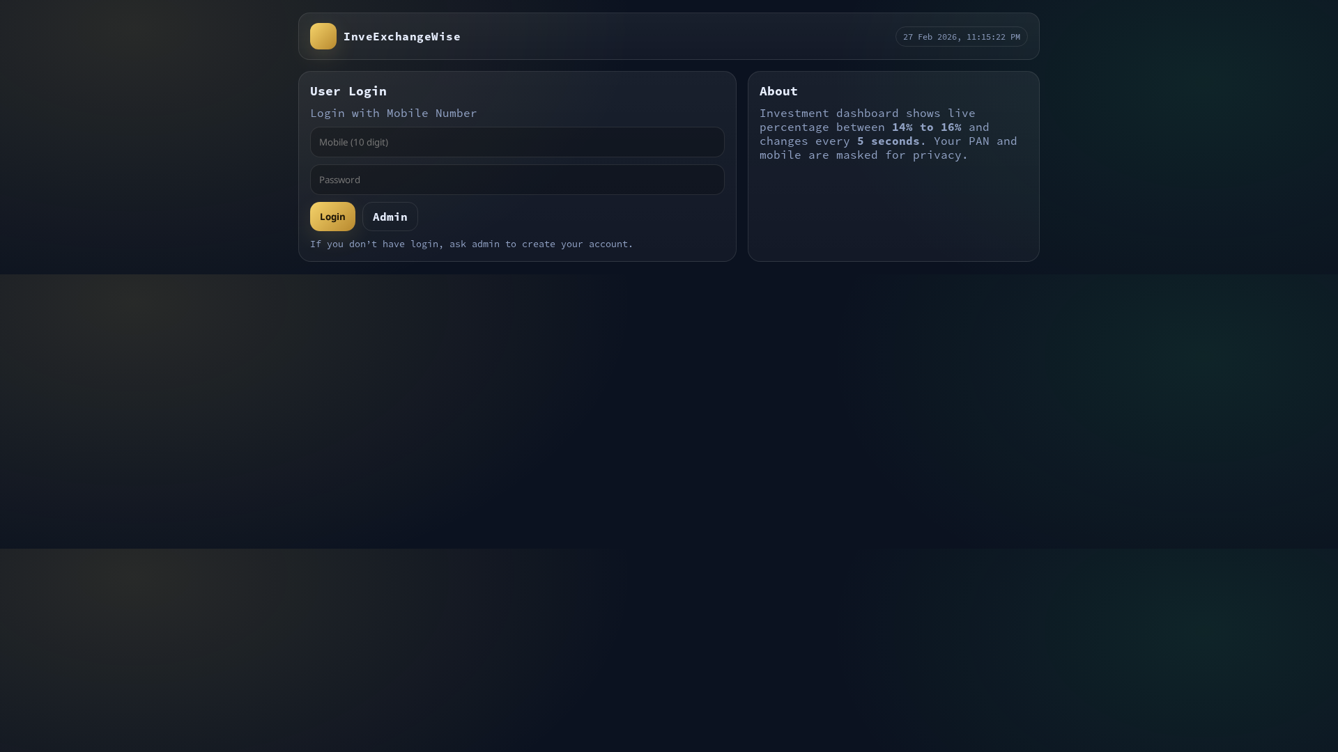 Screenshot of inveexchangewise.com