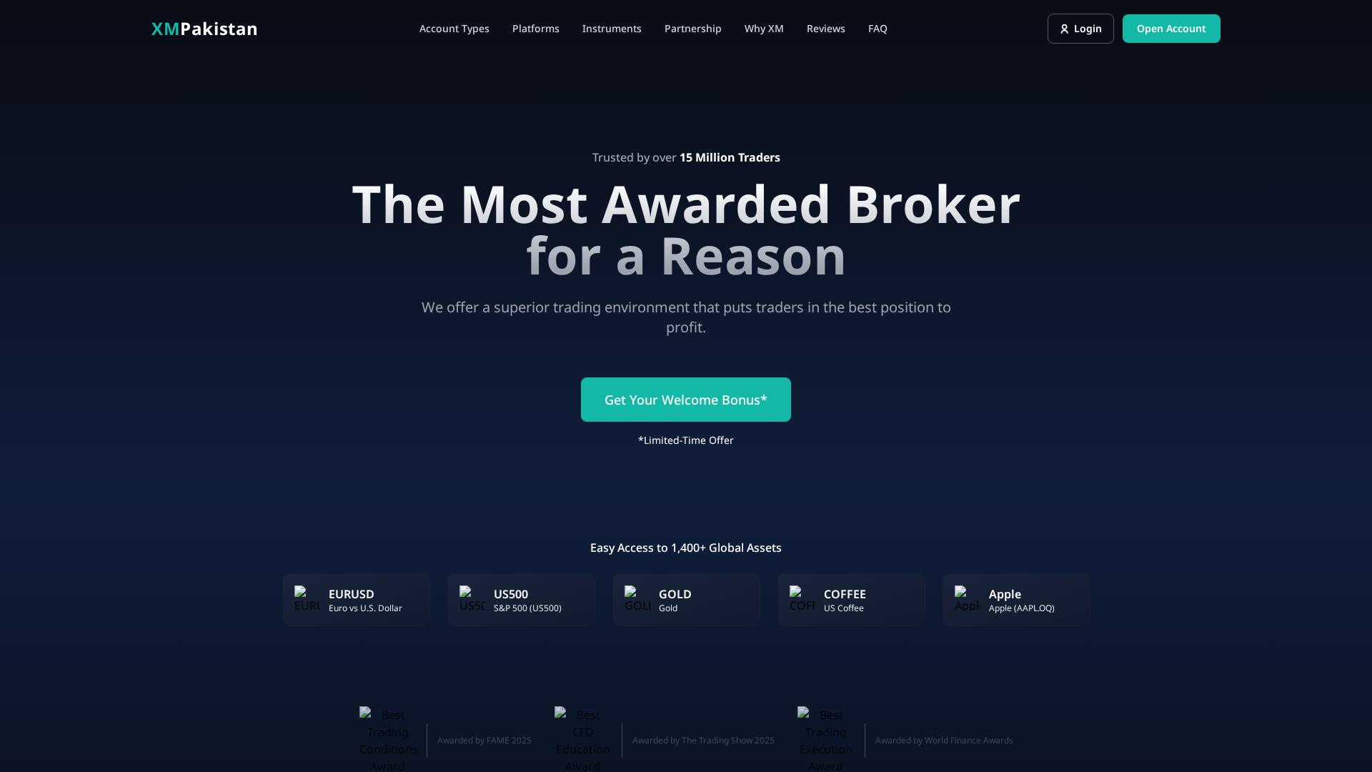 Screenshot of xmtrading-pakistan.com