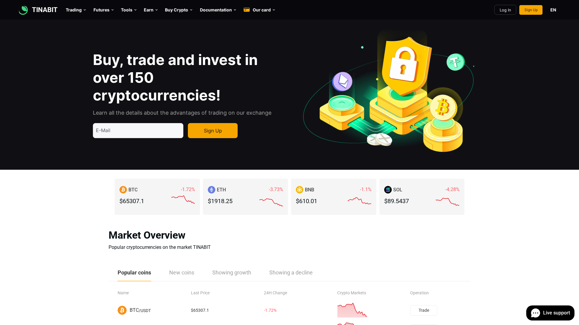 Screenshot of tinabit.com
