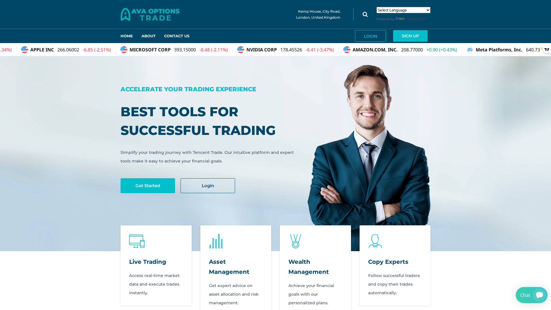 Screenshot of tencenttrade.com