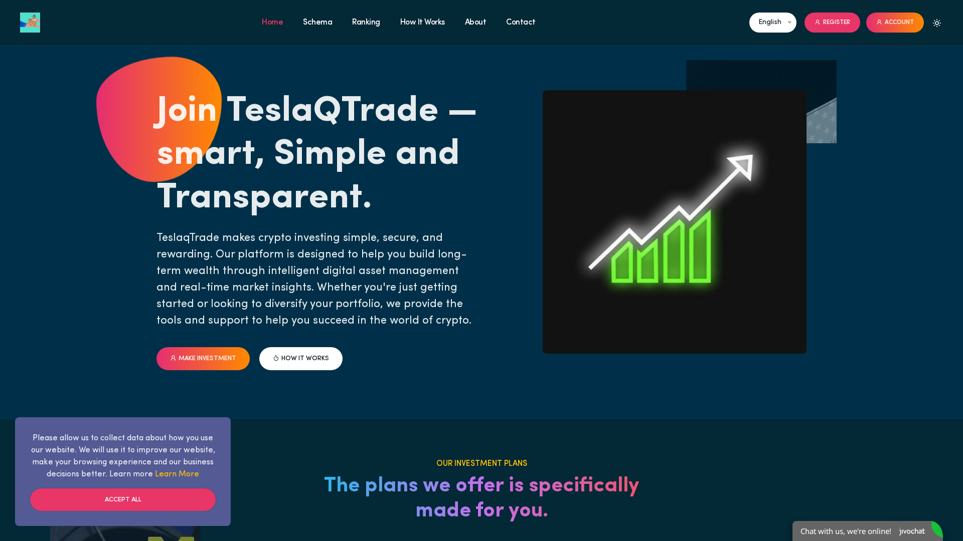 Screenshot of teslaqtrade.site