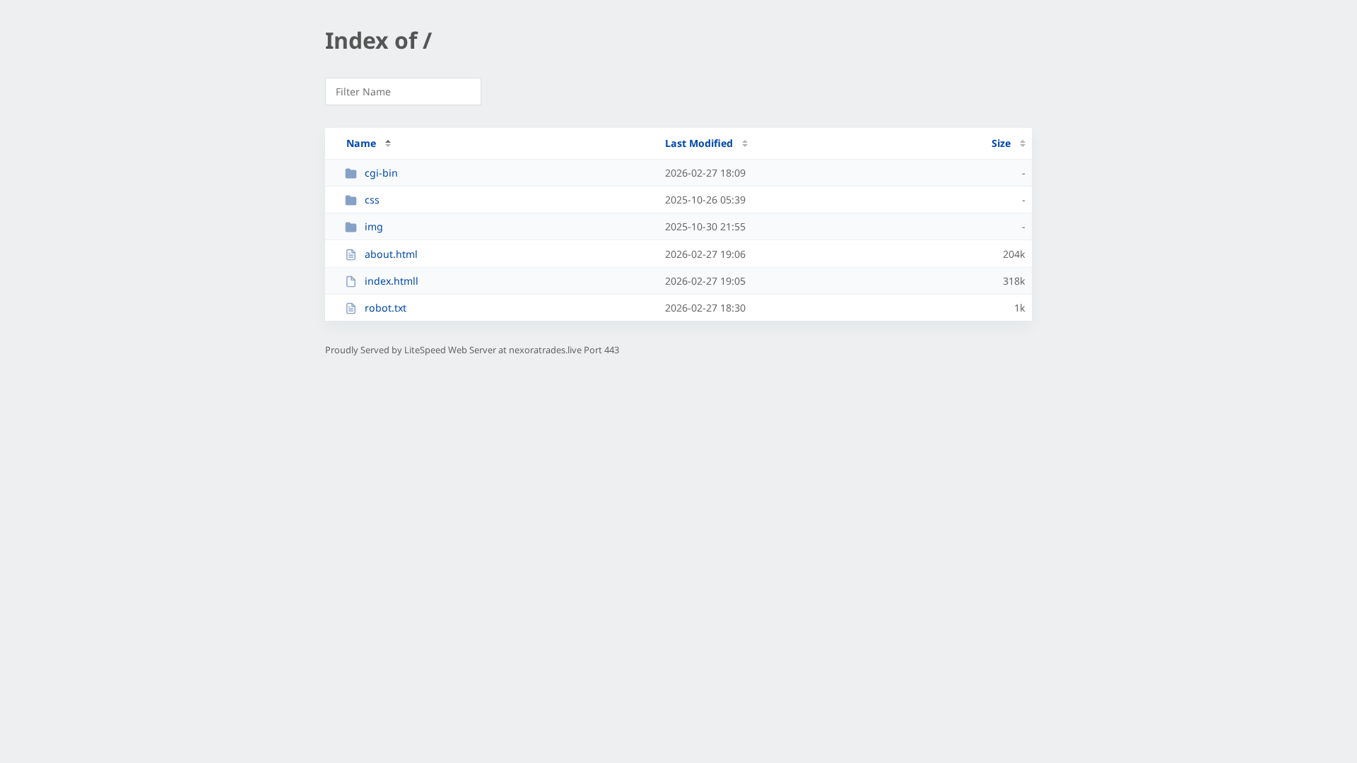Screenshot of nexoratrades.live