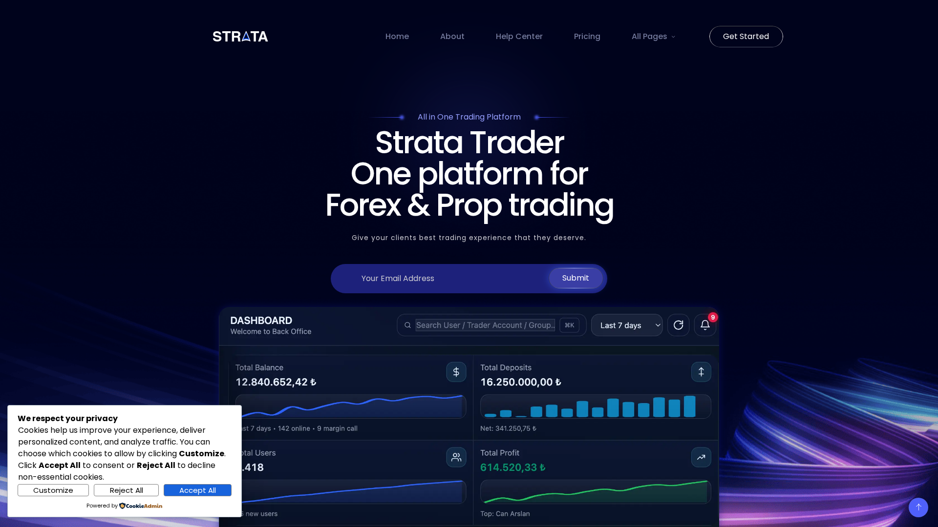 Screenshot of strata-trader.com