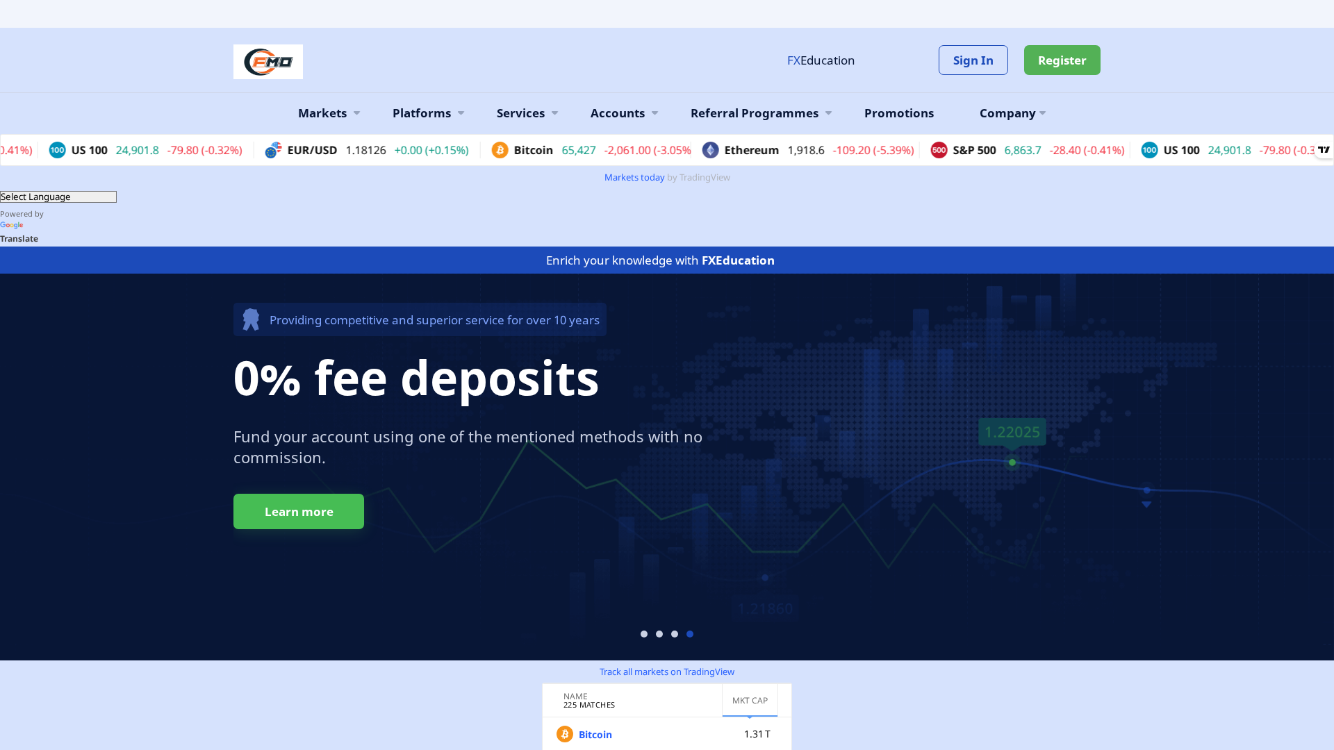 Screenshot of foreignmarketoptionsltd.com