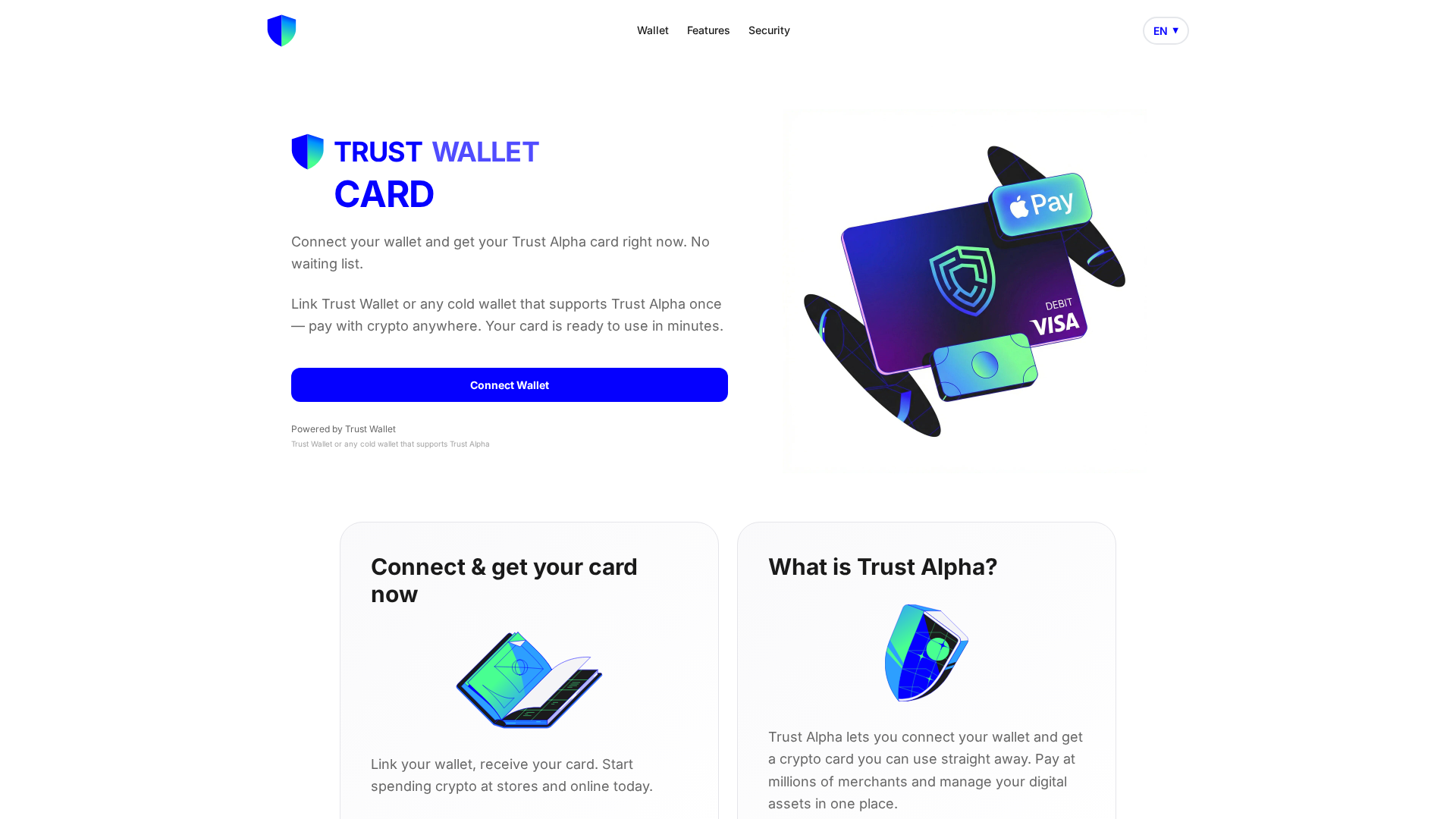 Screenshot of trustwalletcard.site