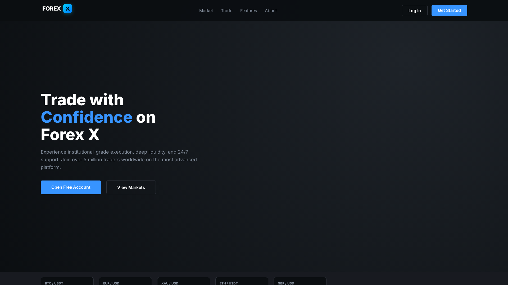 Screenshot of forex-x.com