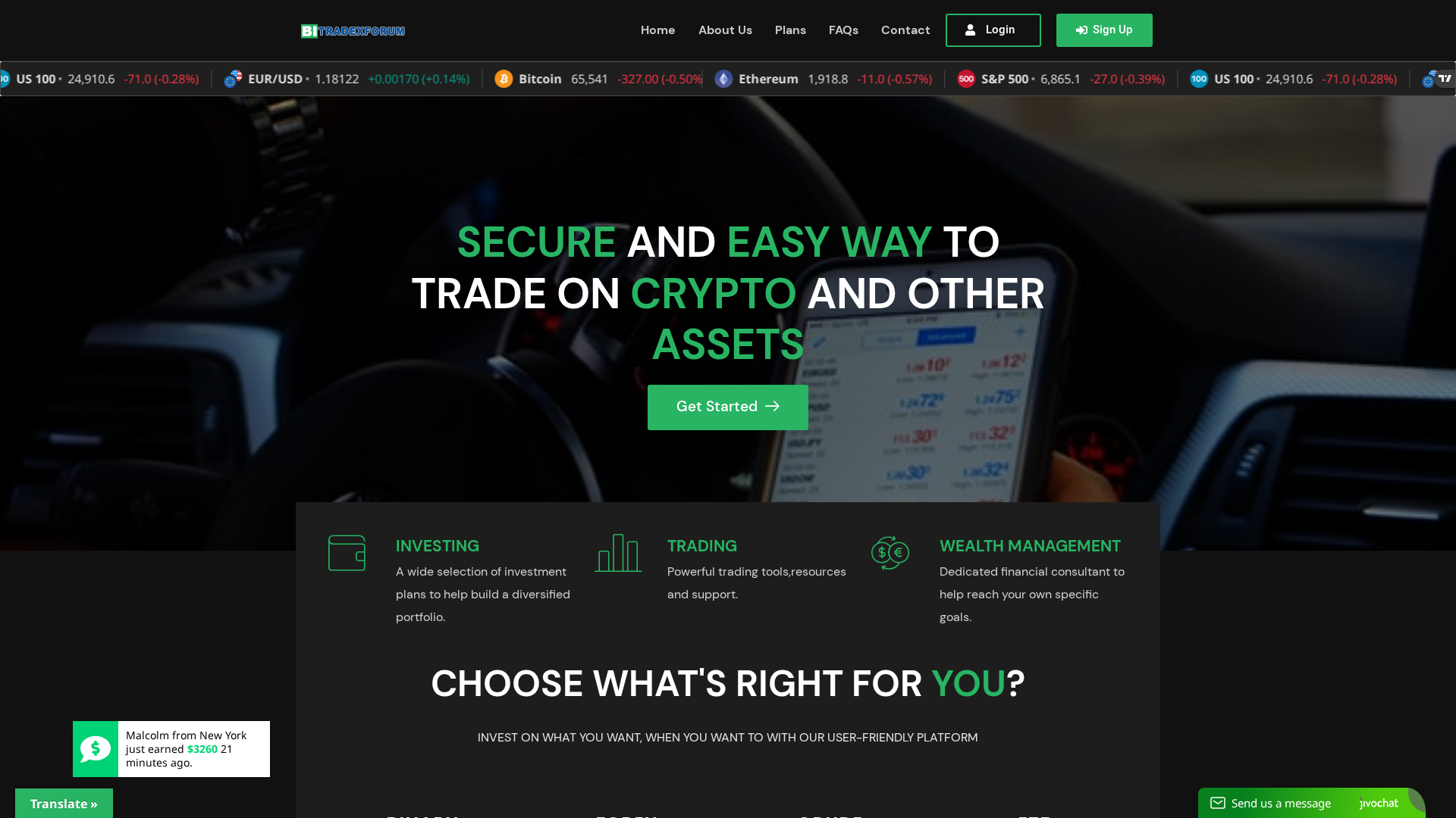 Screenshot of bitradexforum.icu