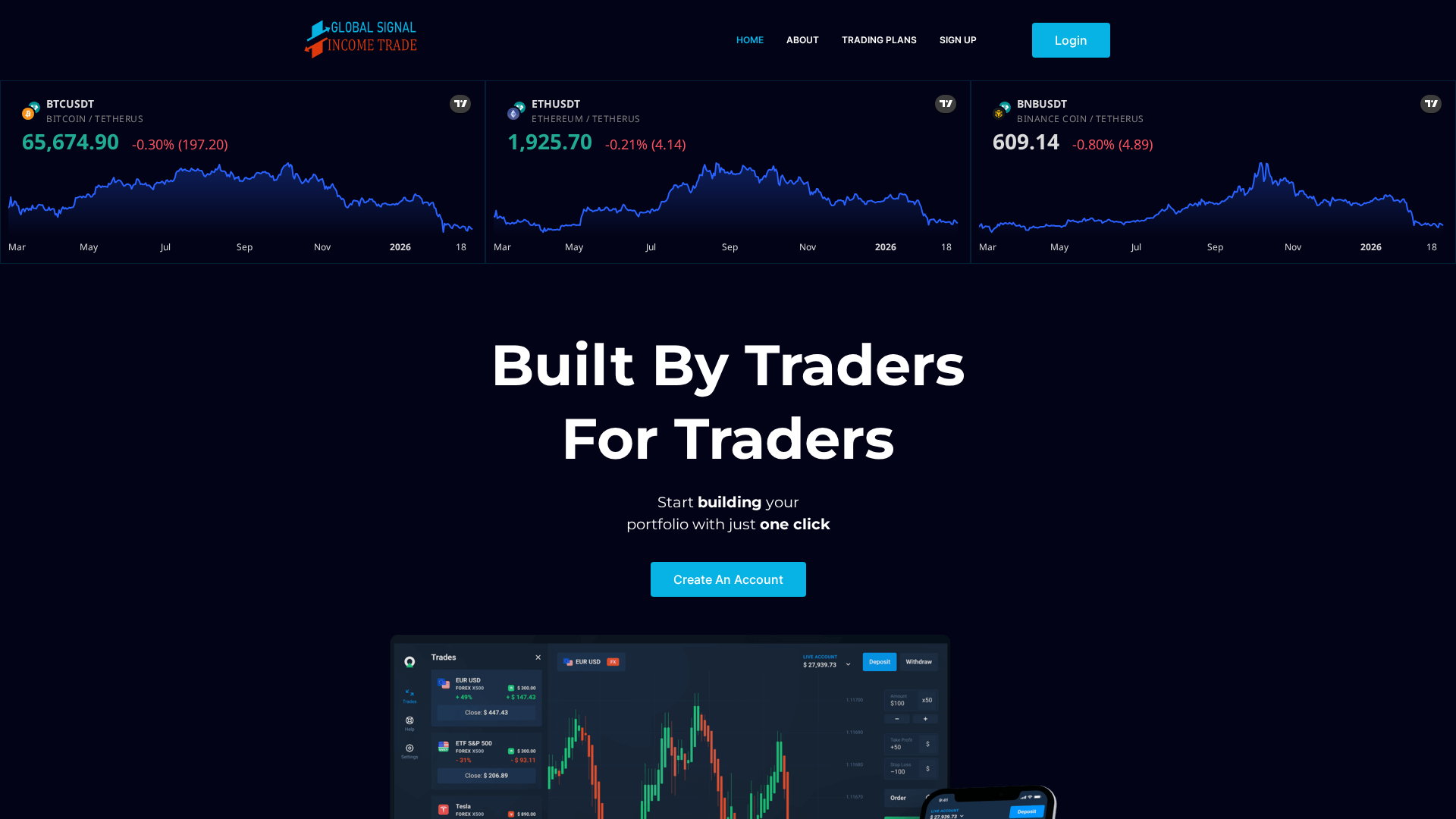 Screenshot of globalsignalincometrade.online