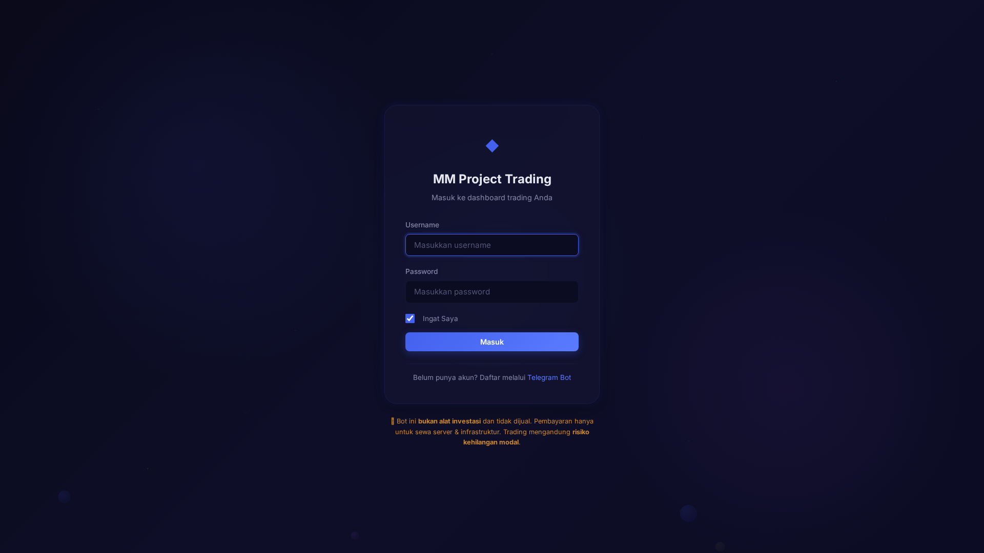 Screenshot of mmprojecttrading.com