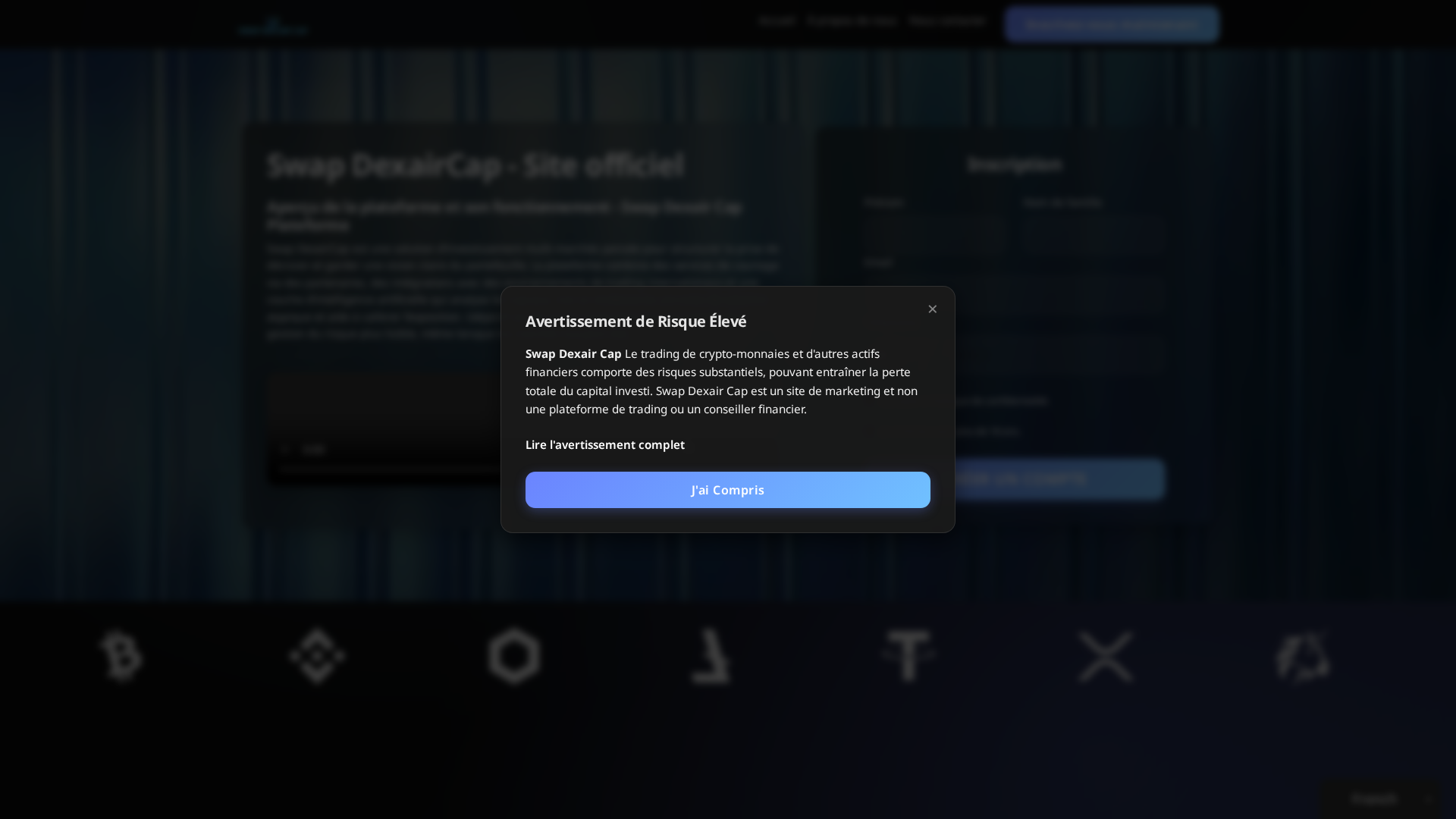 Screenshot of swap-dexair-cap.org