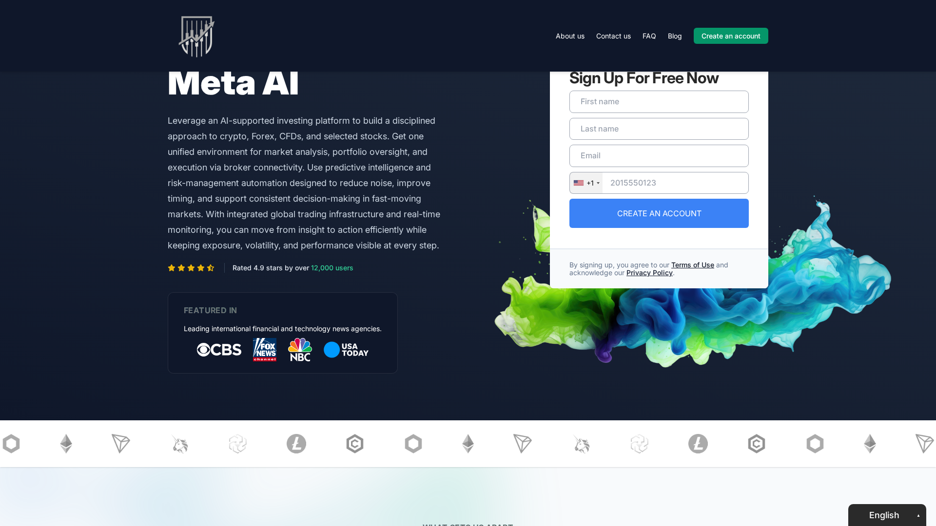 Screenshot of meta-ai-trading.org
