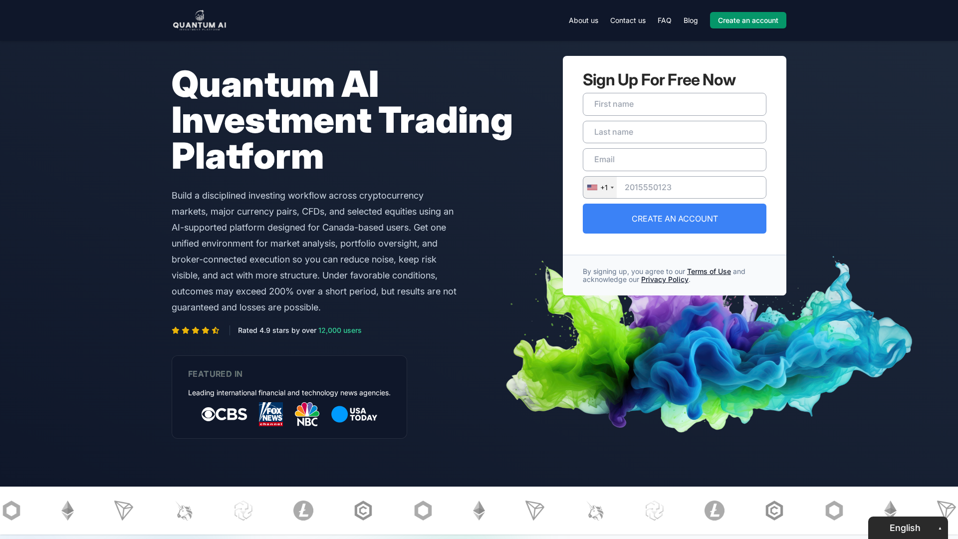 Screenshot of quantumaiinvestmentplatform.org