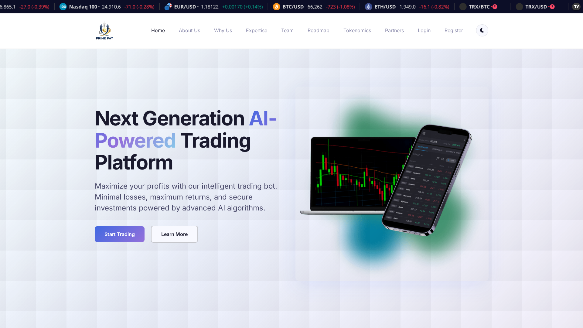 Screenshot of primepay.tech