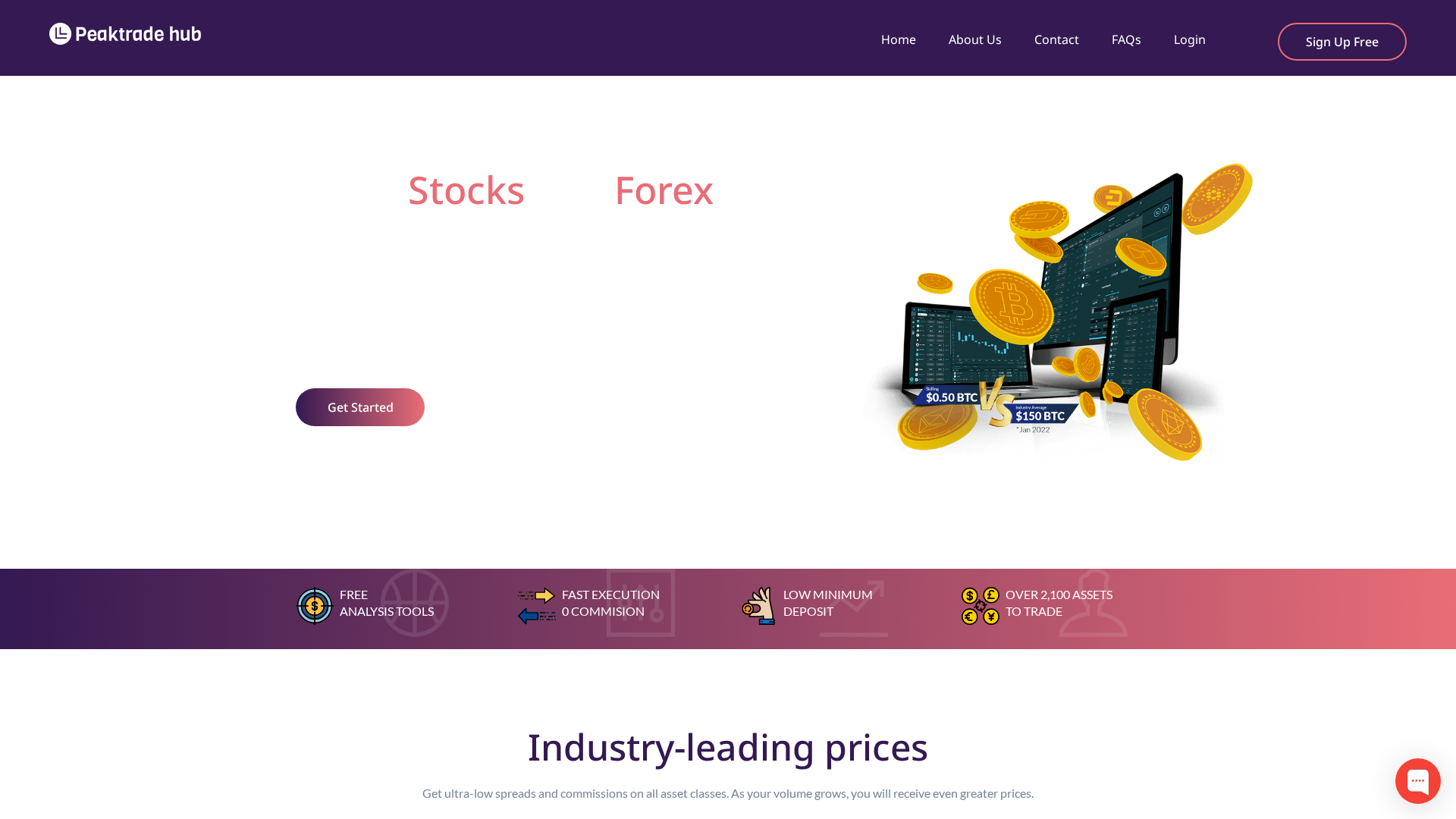 Screenshot of peaktradershub.com