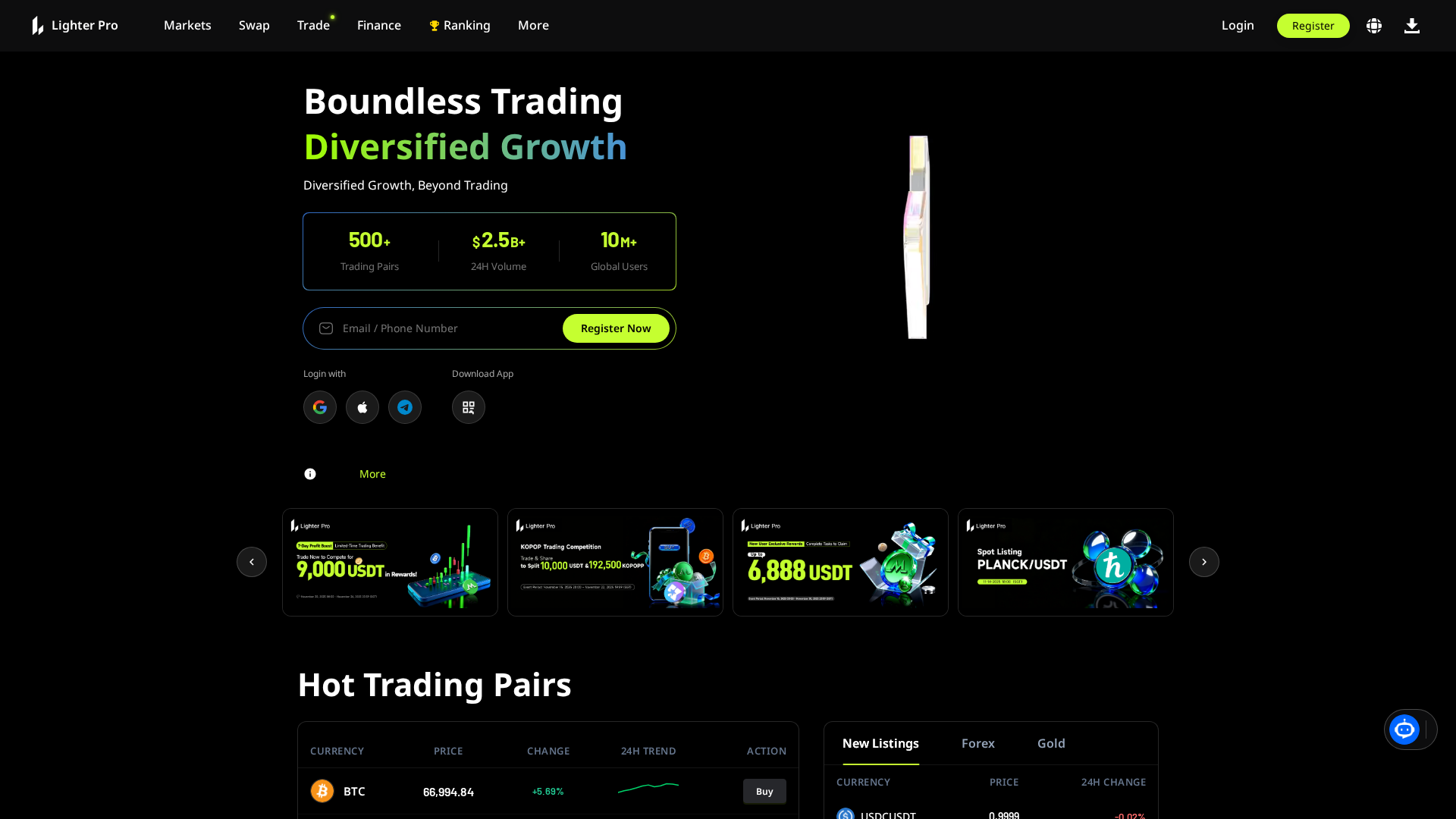 Screenshot of lighterpro.io