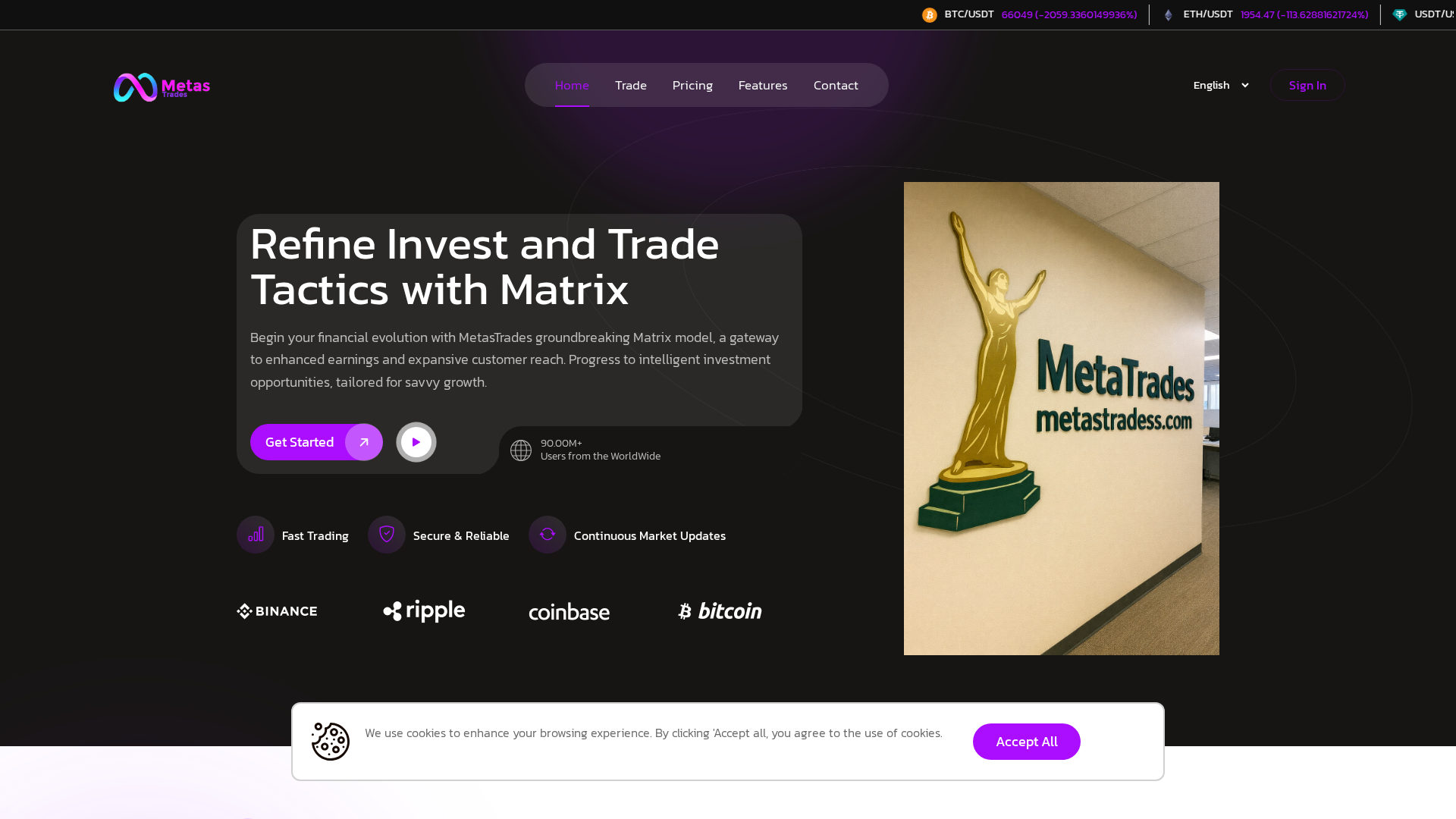 Screenshot of metastradess.com