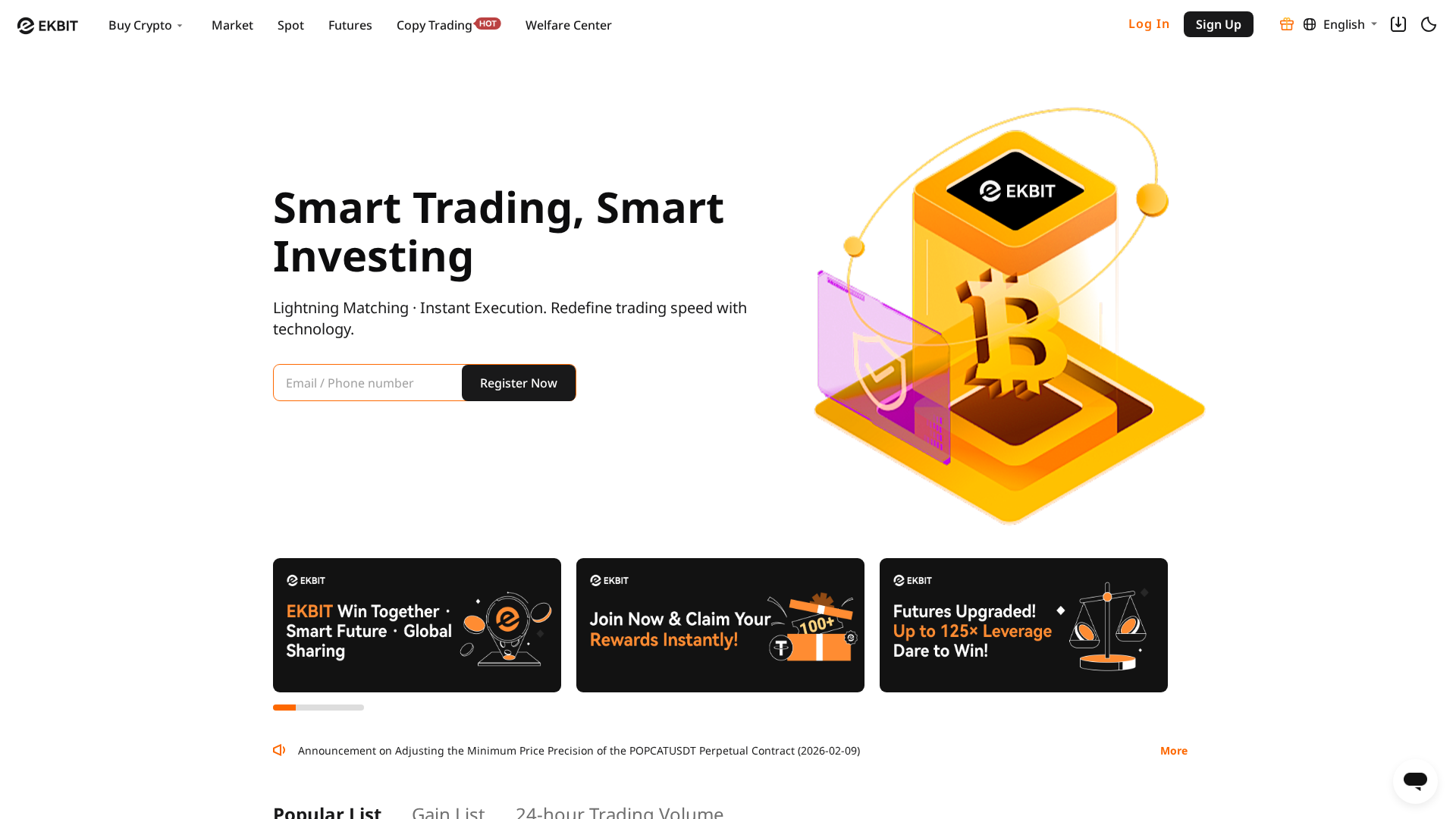 Screenshot of ekbit.bond