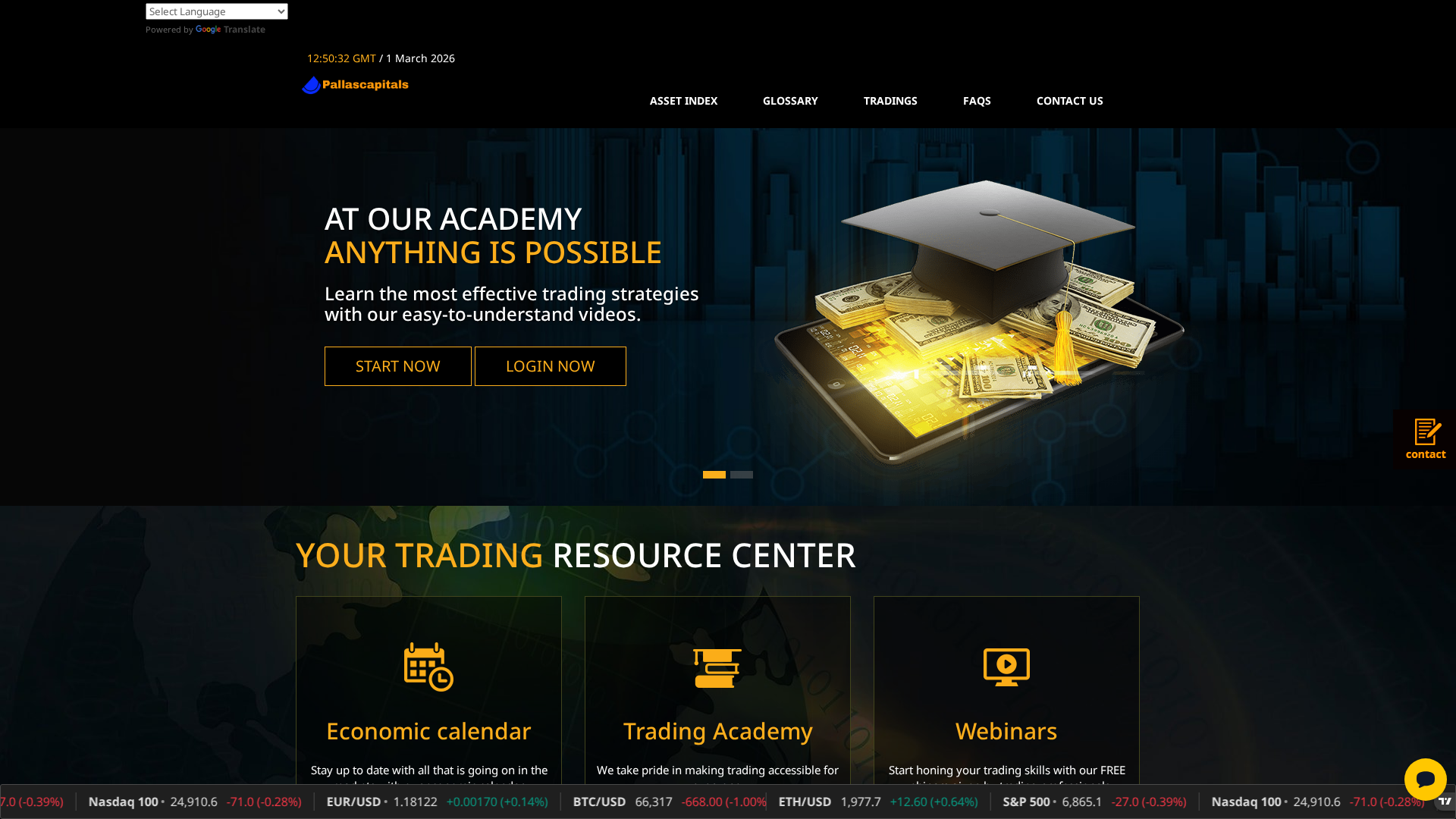 Screenshot of pallascapitals.com