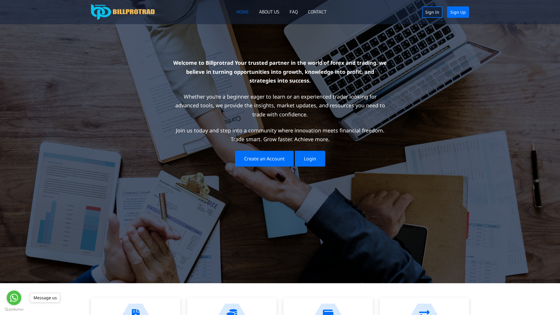 Screenshot of billprotrad.org