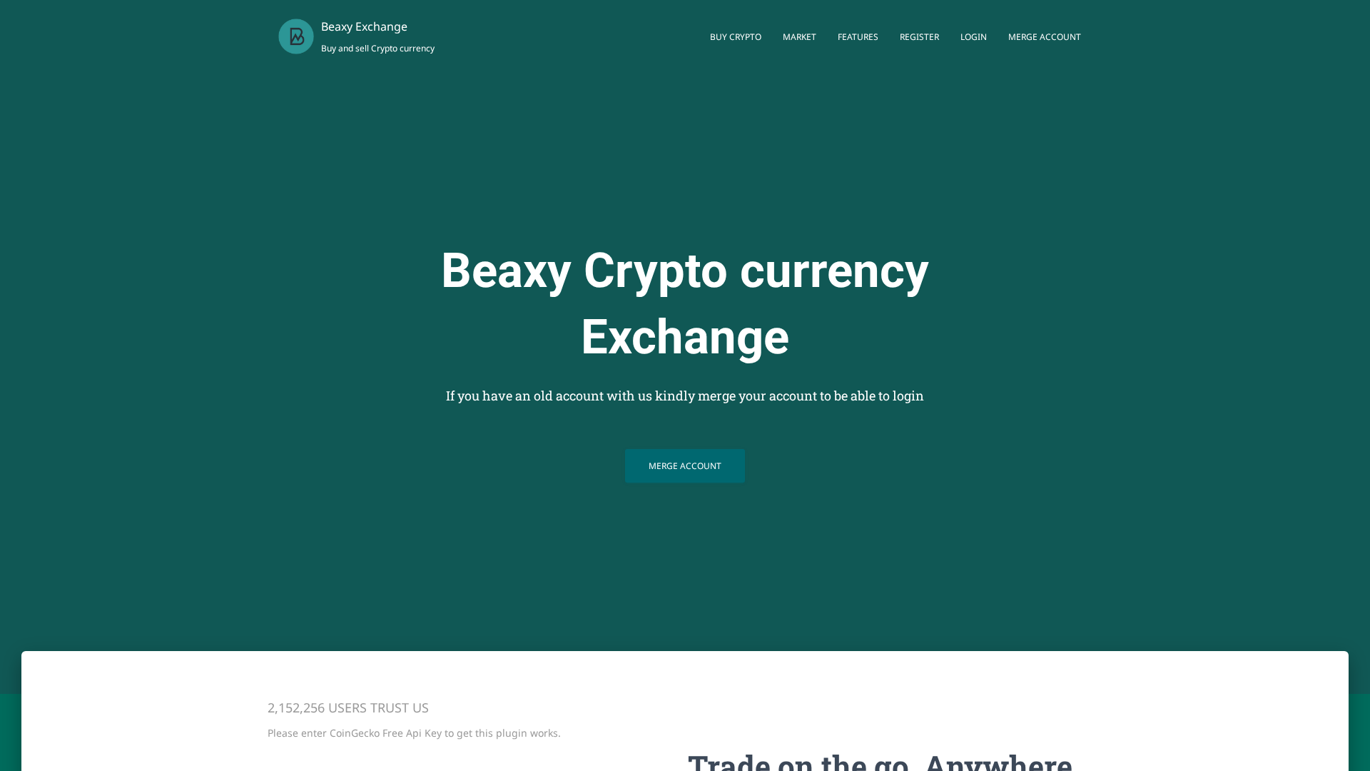 Screenshot of beaxy.world