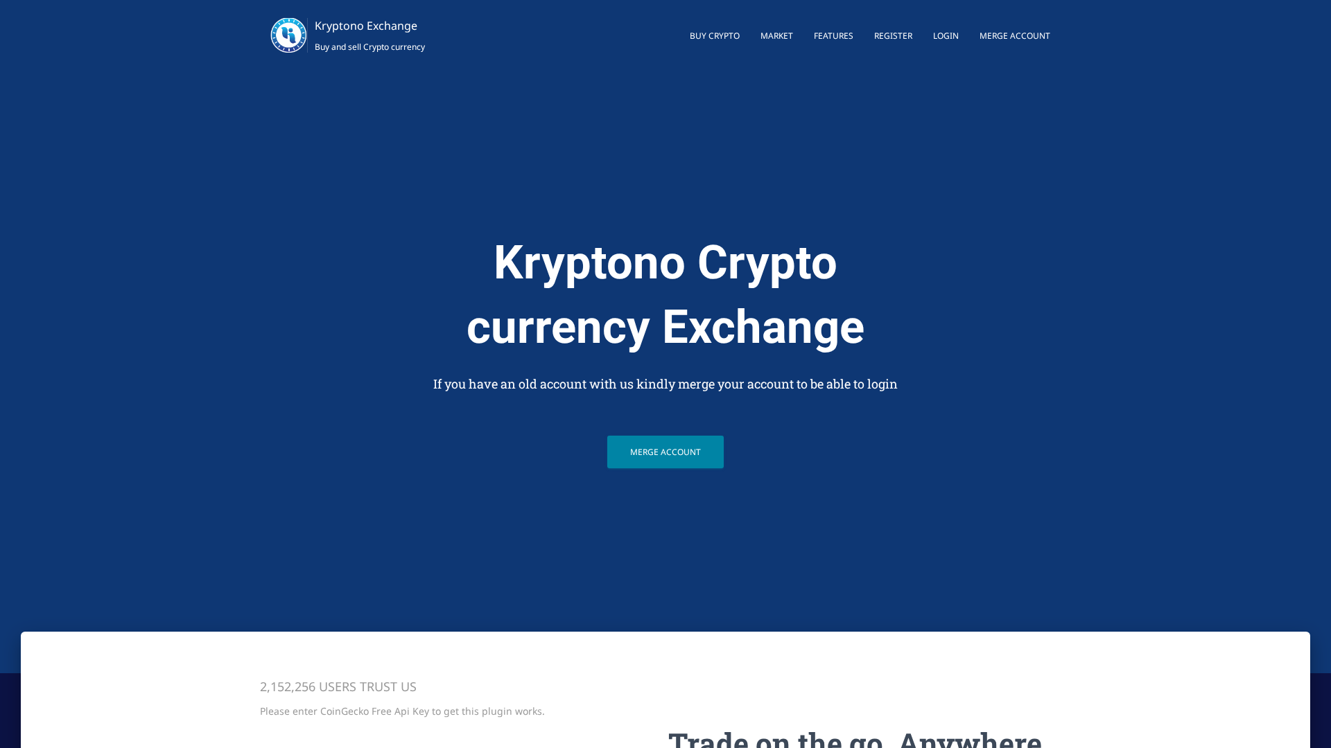 Screenshot of kryptono.us.com