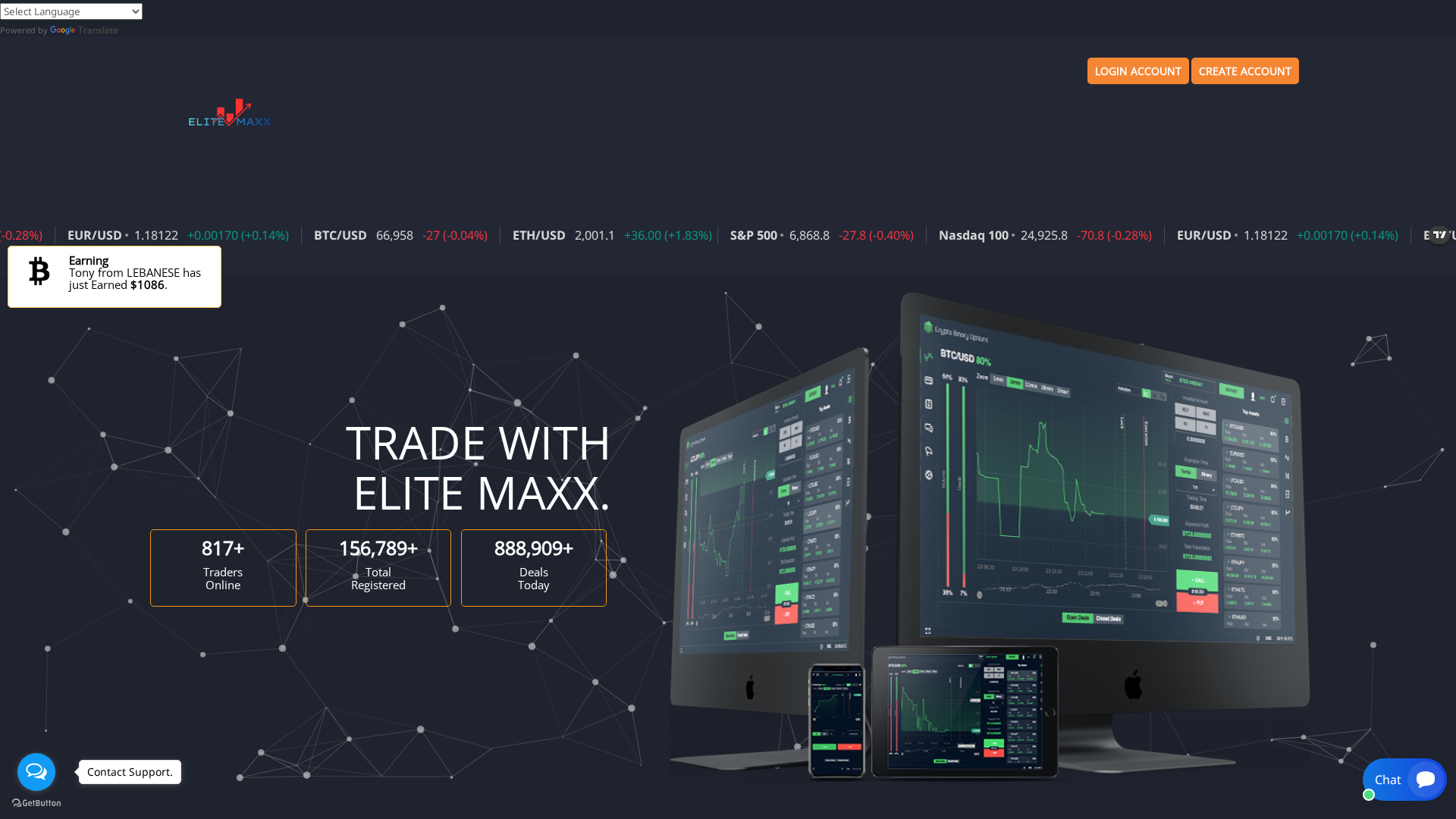 Screenshot of elitemaxx.live