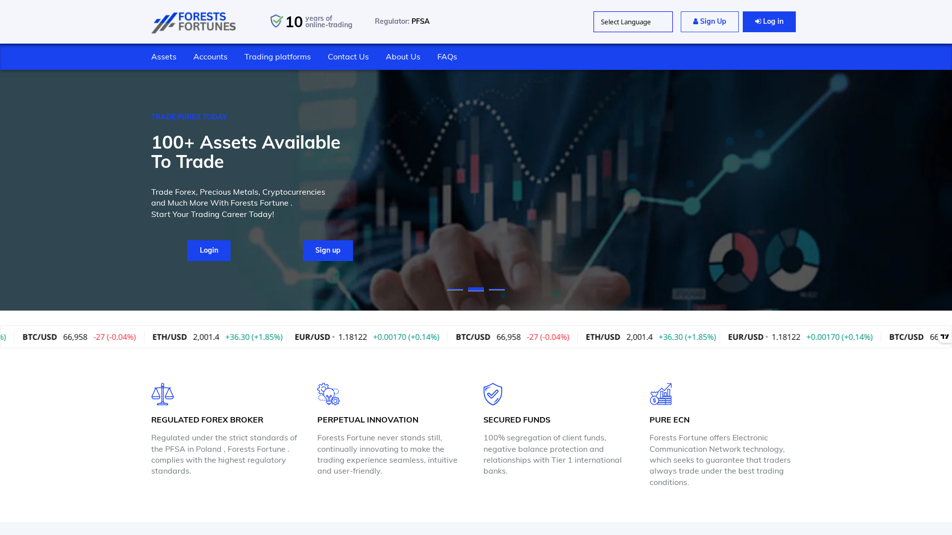 Screenshot of forests-fortunes.live