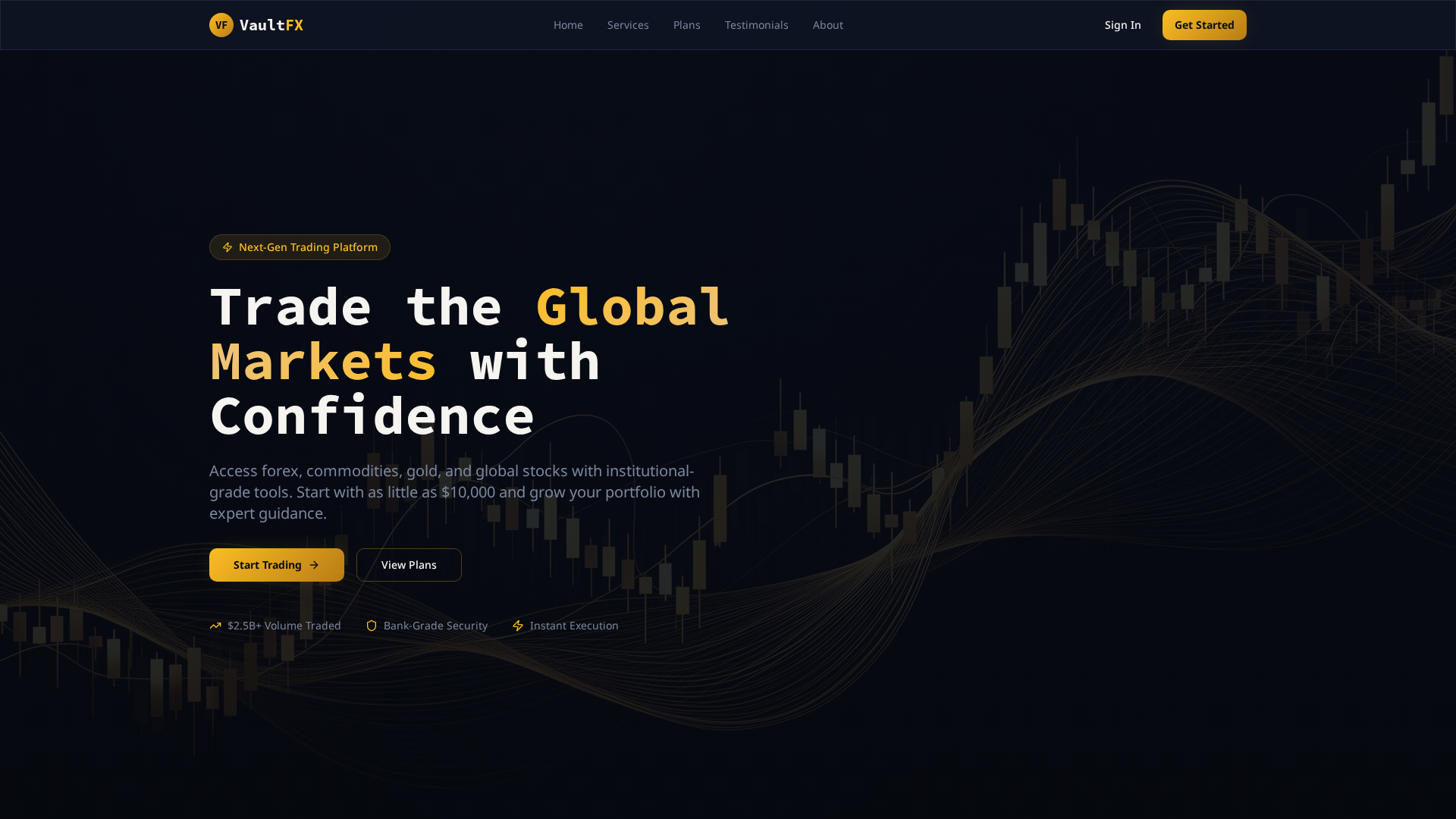 Screenshot of thevault-fx.com