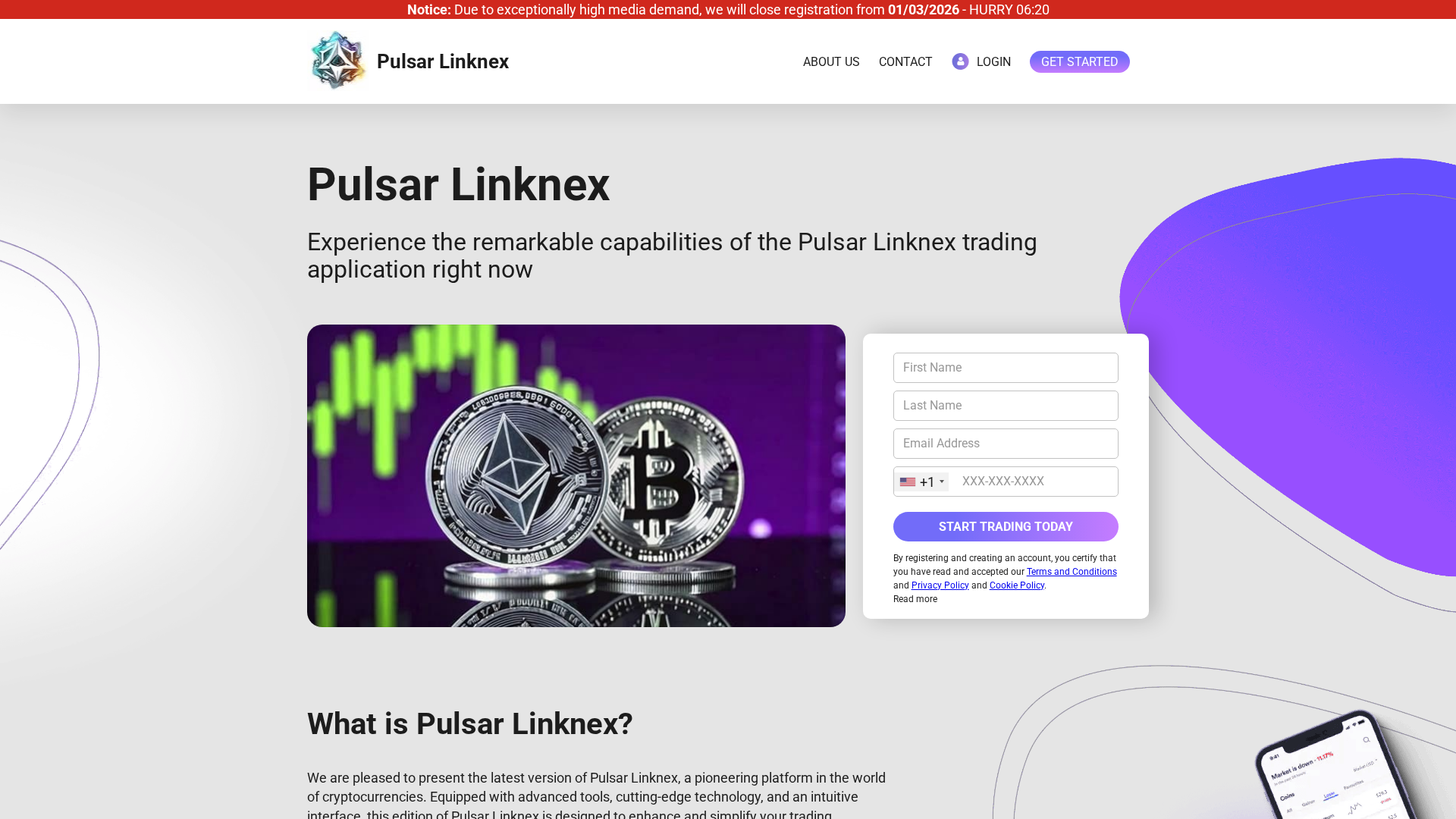 Screenshot of pulsarlinknex-ai.com