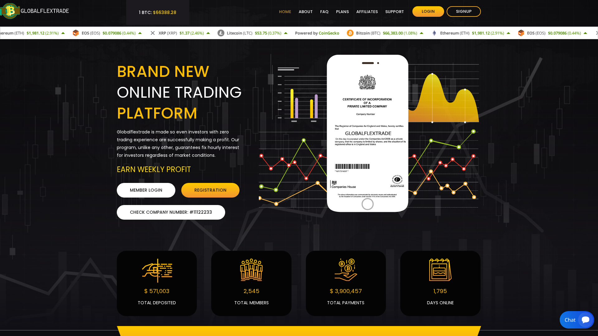 Screenshot of globalflextrade.cc