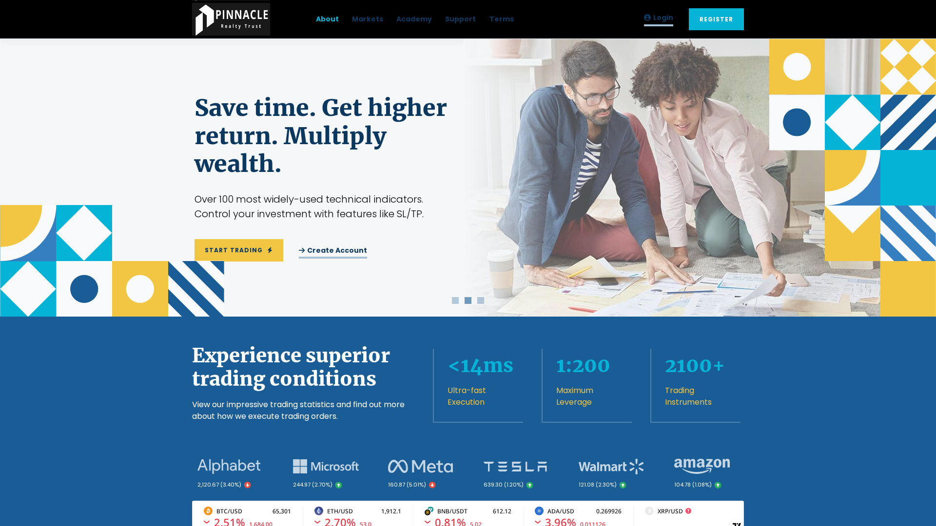 Screenshot of pinnaclerealtytrust.online