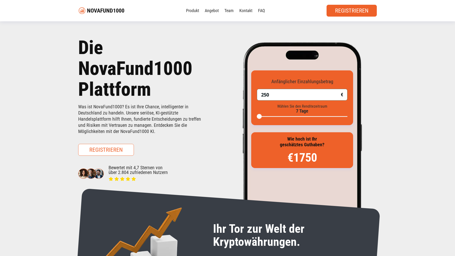 Screenshot of novafund1000.de