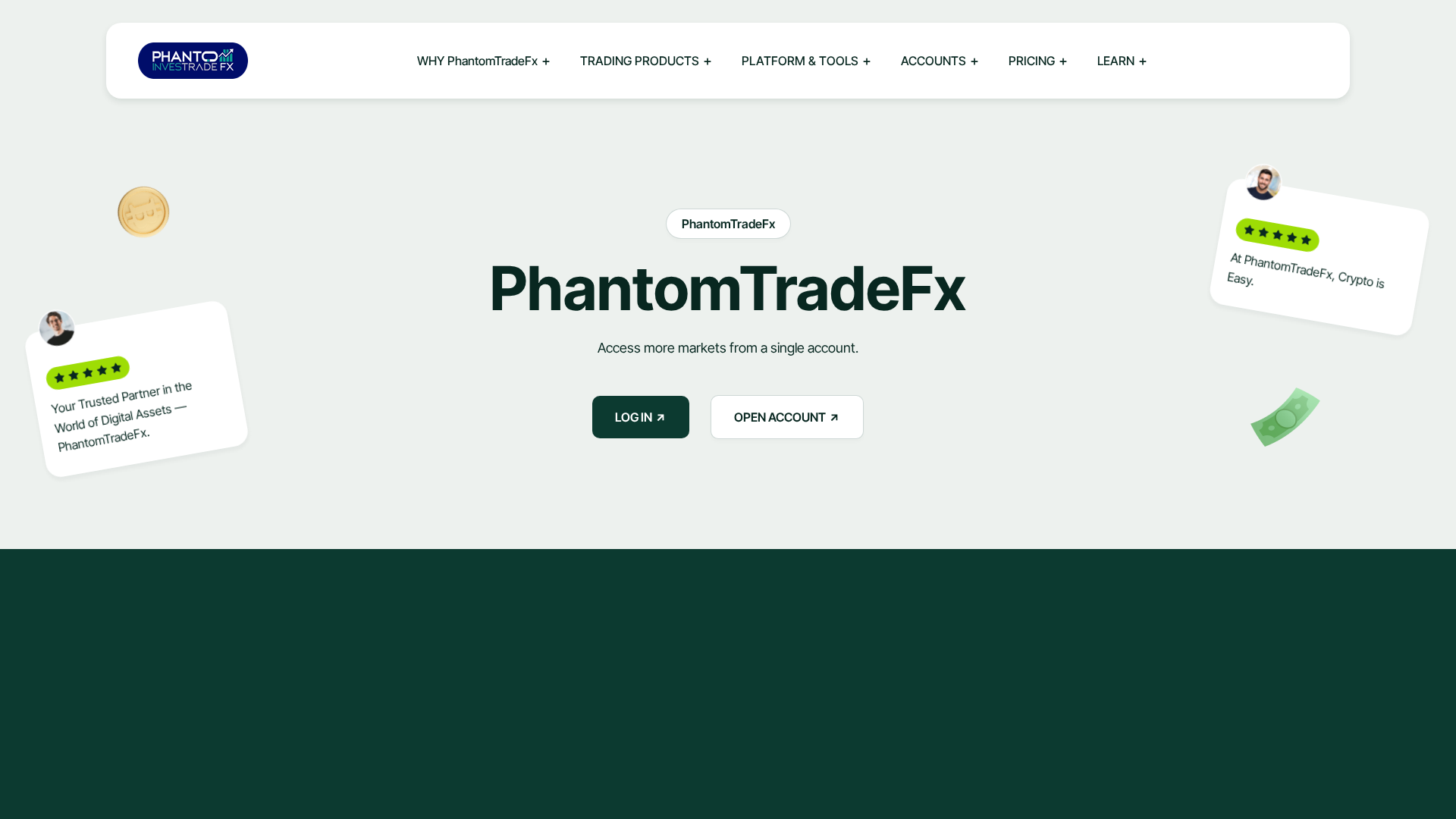 Screenshot of fxtradephantom.com