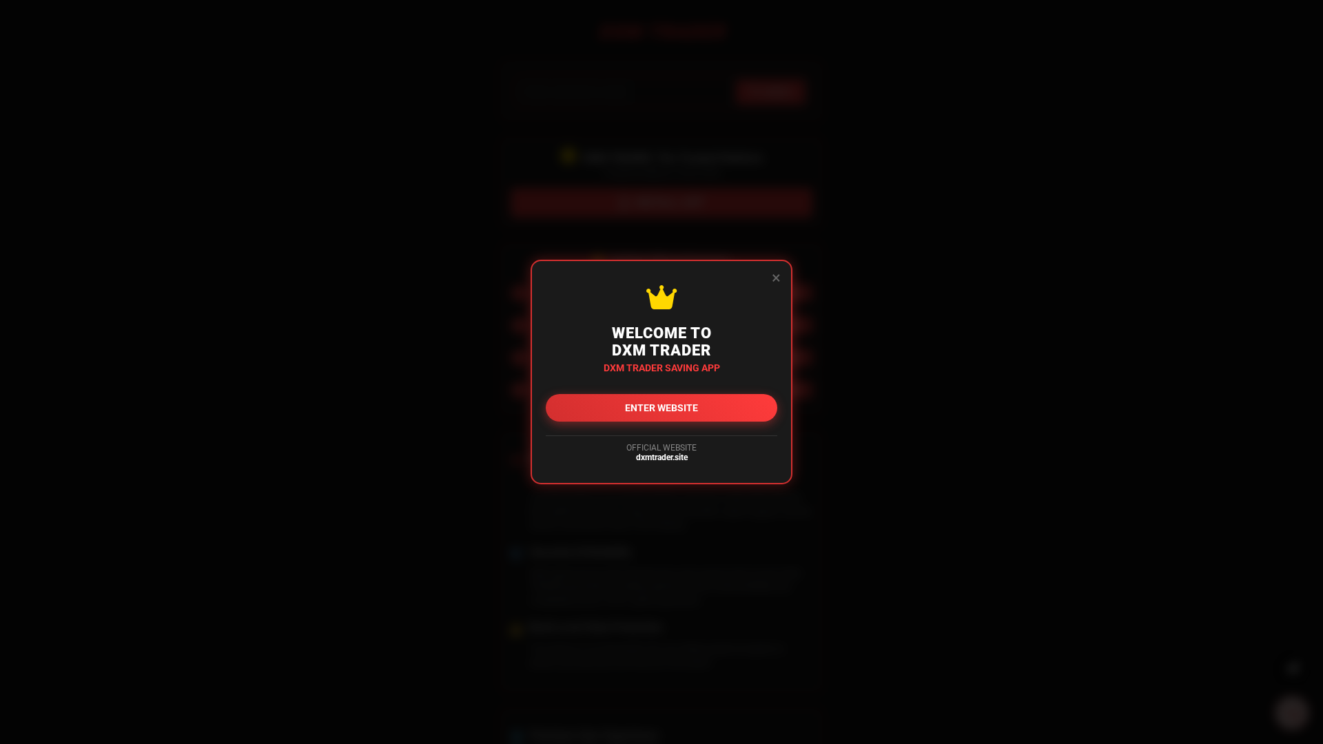 Screenshot of dxmtrader.store