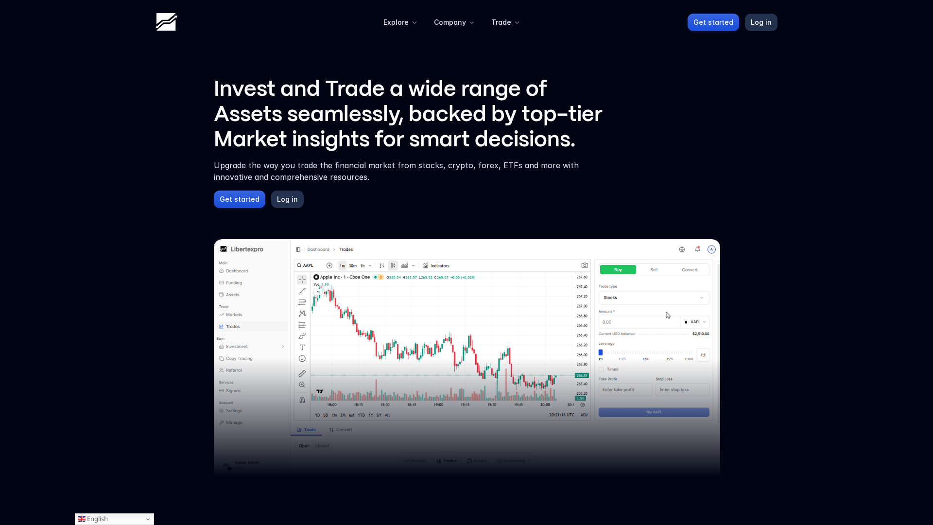 Screenshot of libertexpro.com