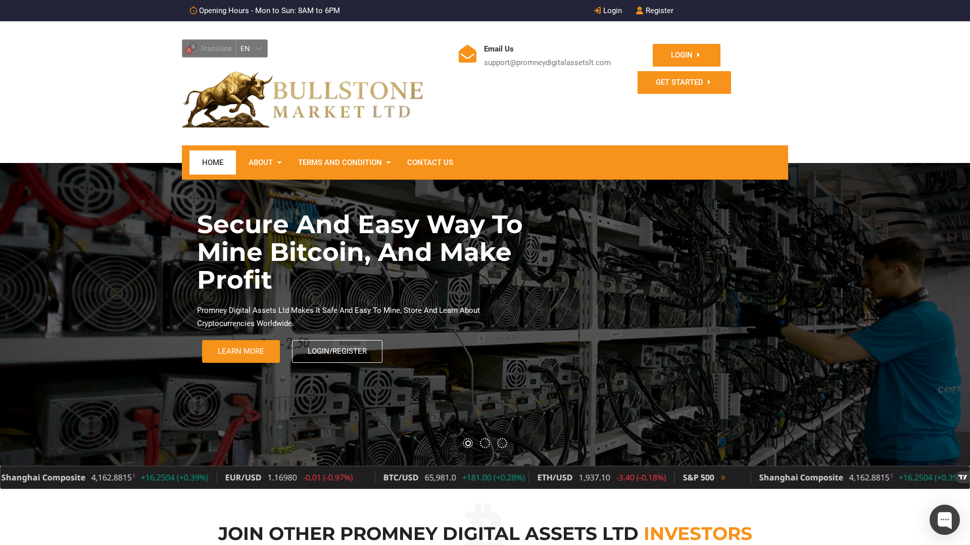 Screenshot of bullstonemarket.live