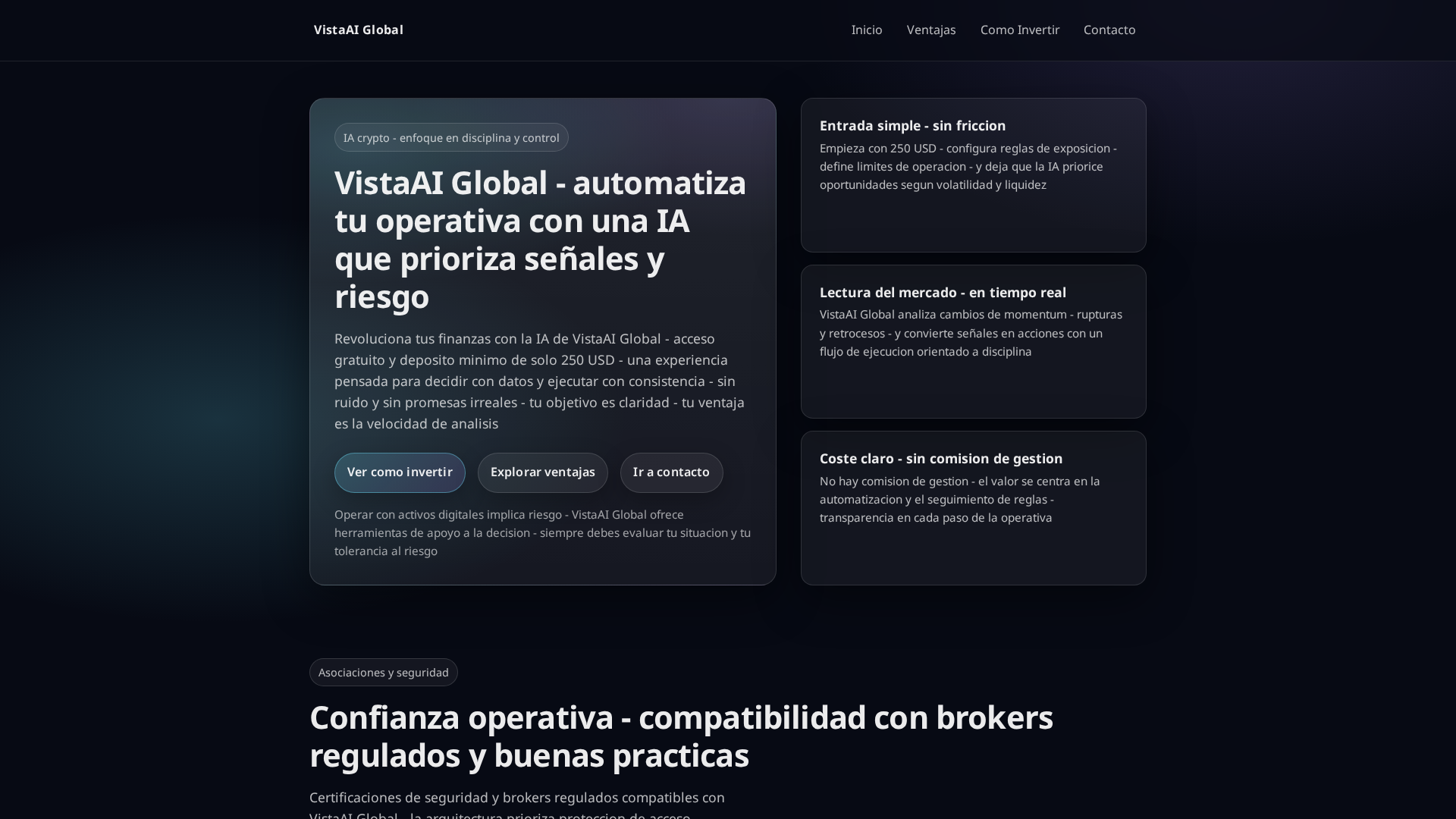 Screenshot of vistaaiglobal-official.com