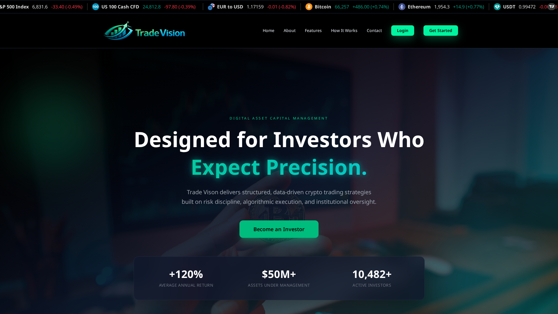 Screenshot of tradevision.ventures