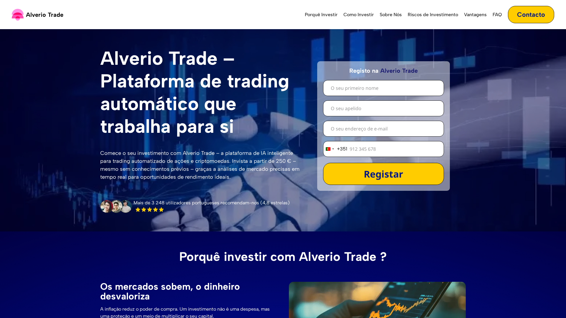 Screenshot of alveriotrade.net