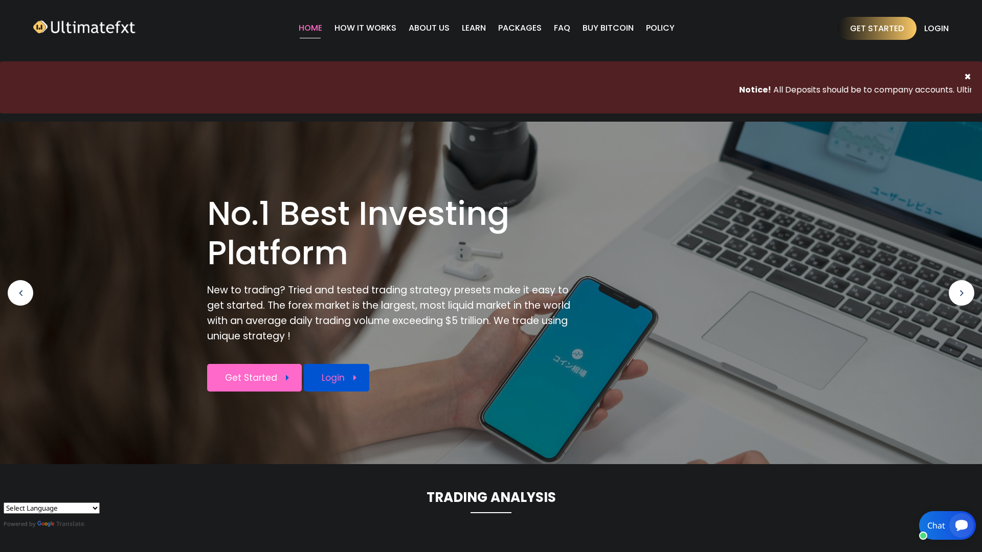 Screenshot of ultimatefxt.com