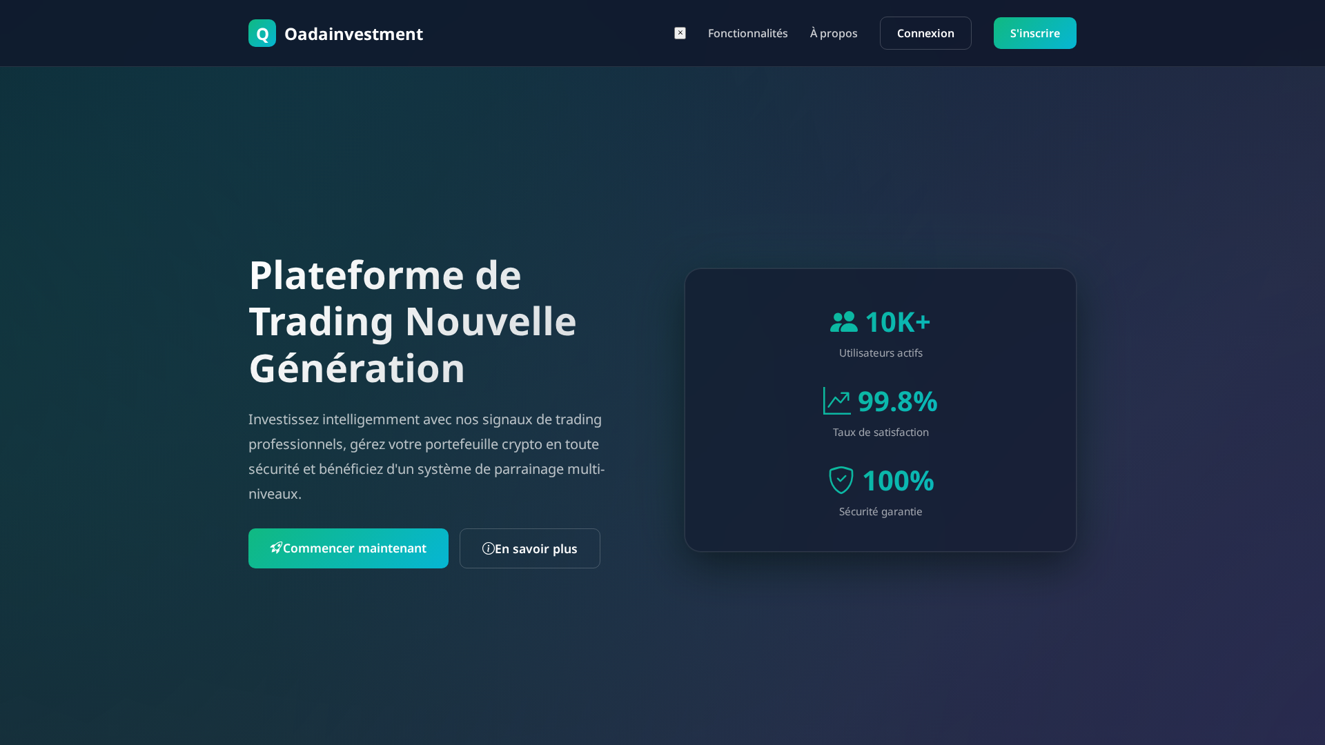 Screenshot of oadainvestment.site