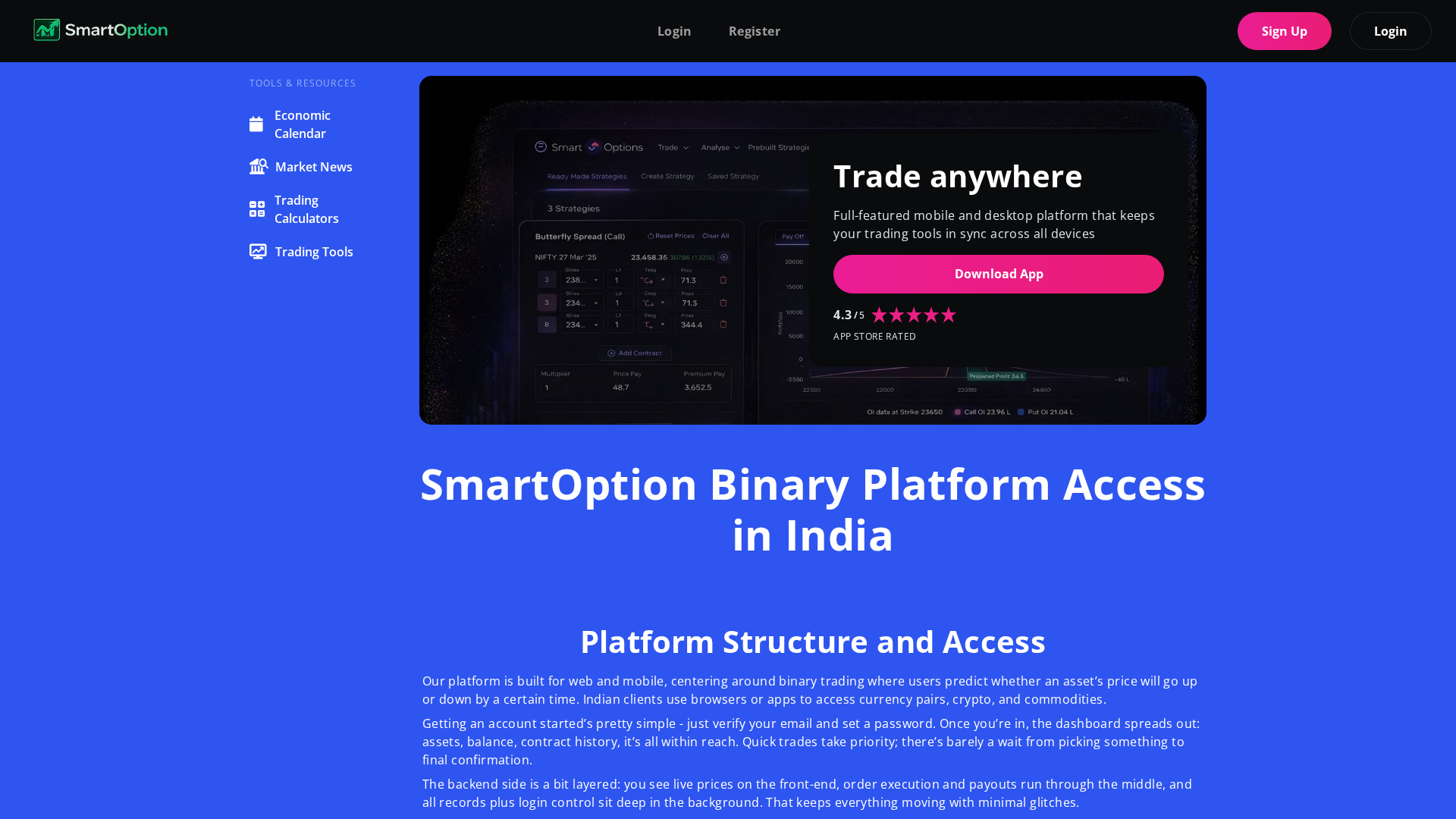 Screenshot of smartoptionindia.com
