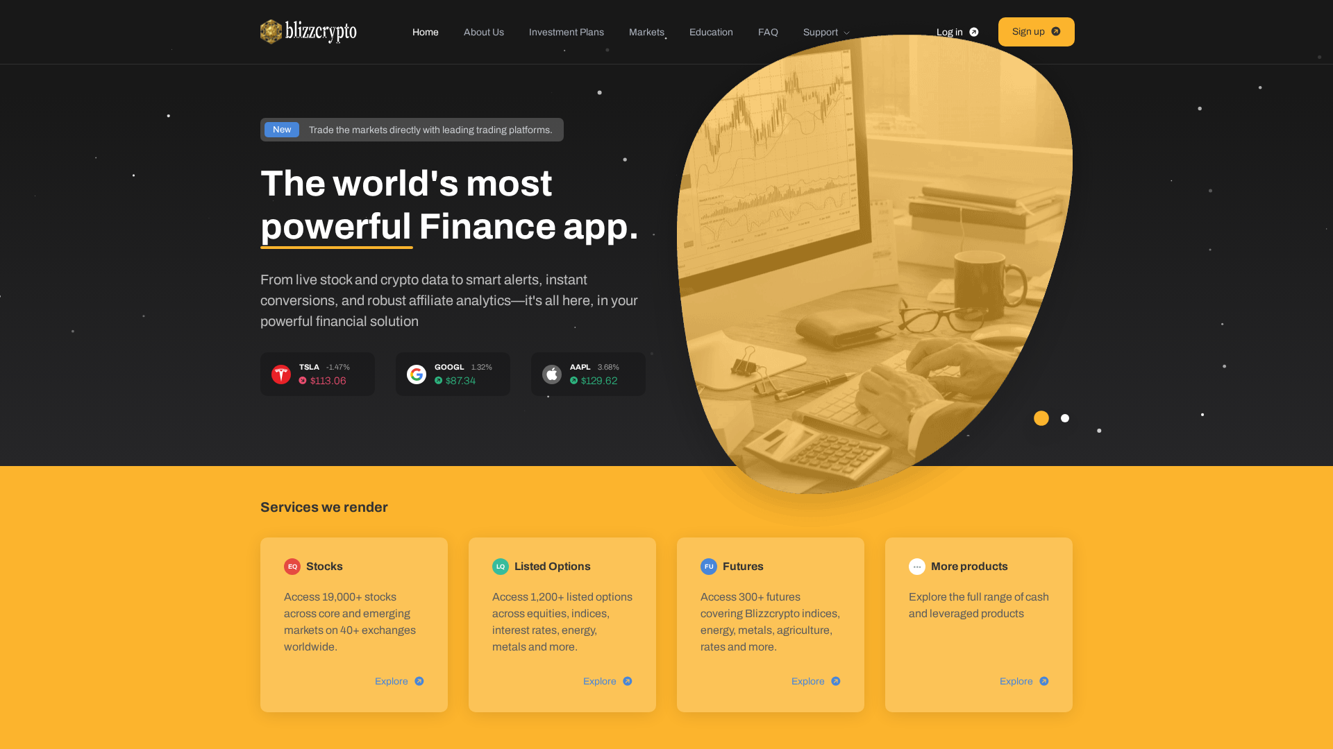 Screenshot of blizzcrypto.com