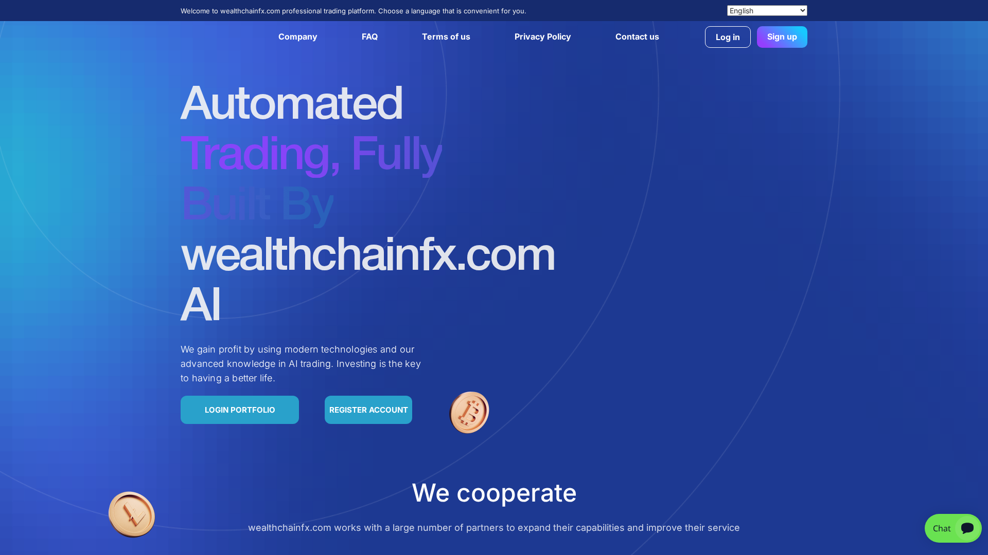 Screenshot of wealthchainfx.com