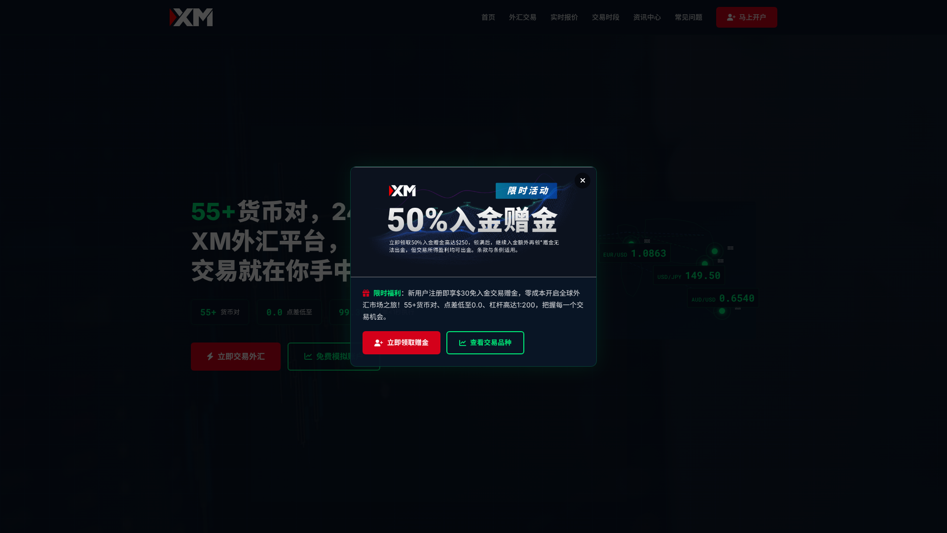 Screenshot of xmxm-fx.com